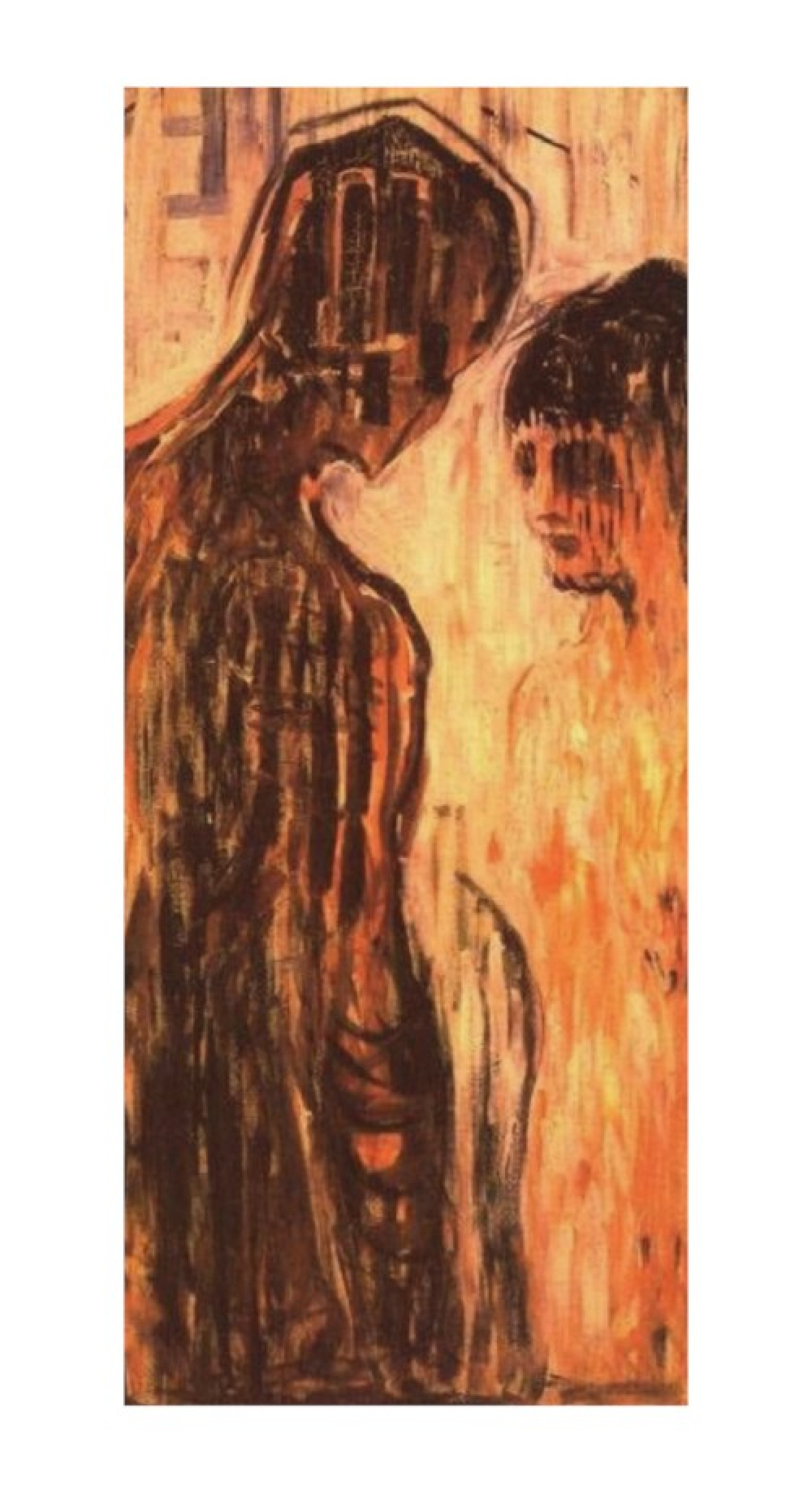 Edvard Munch Reproduktion auf eigener Innentür Amor und Psyche