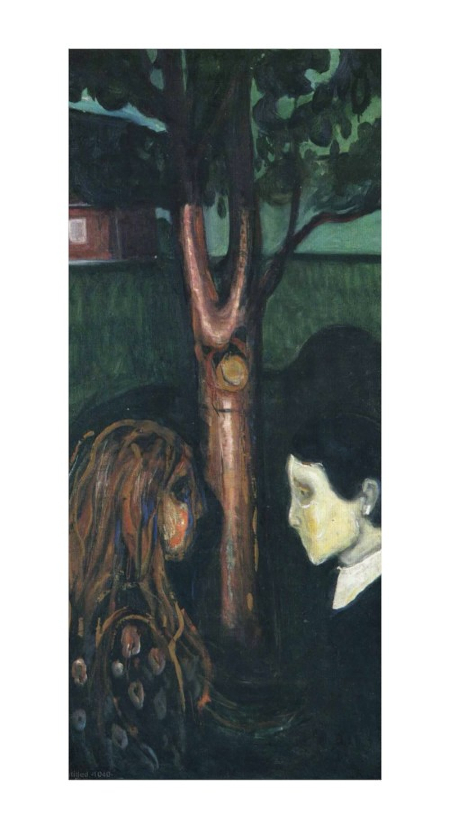 Edvard Munch Reproduktion auf eigener Innentür Auge in Auge