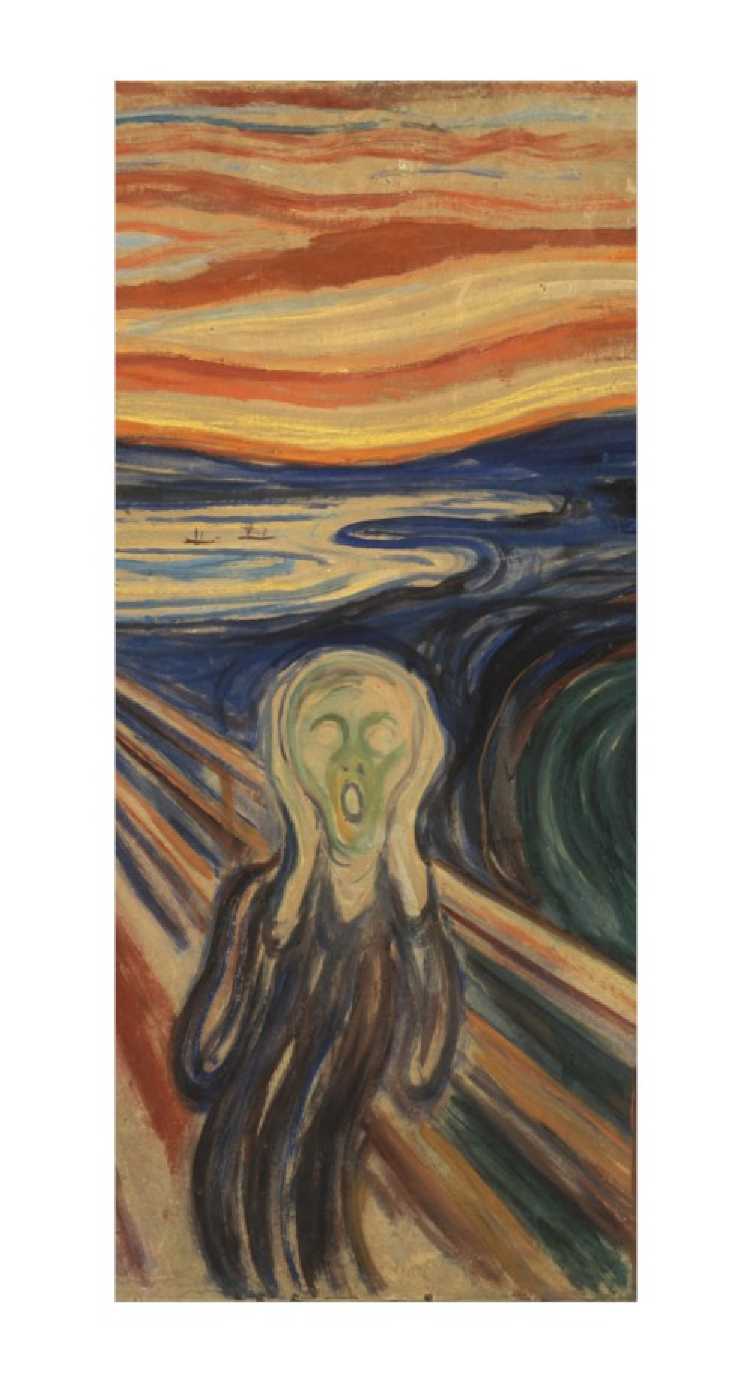Edvard Munch Reproduktion auf eigener Innentür Der Schrei