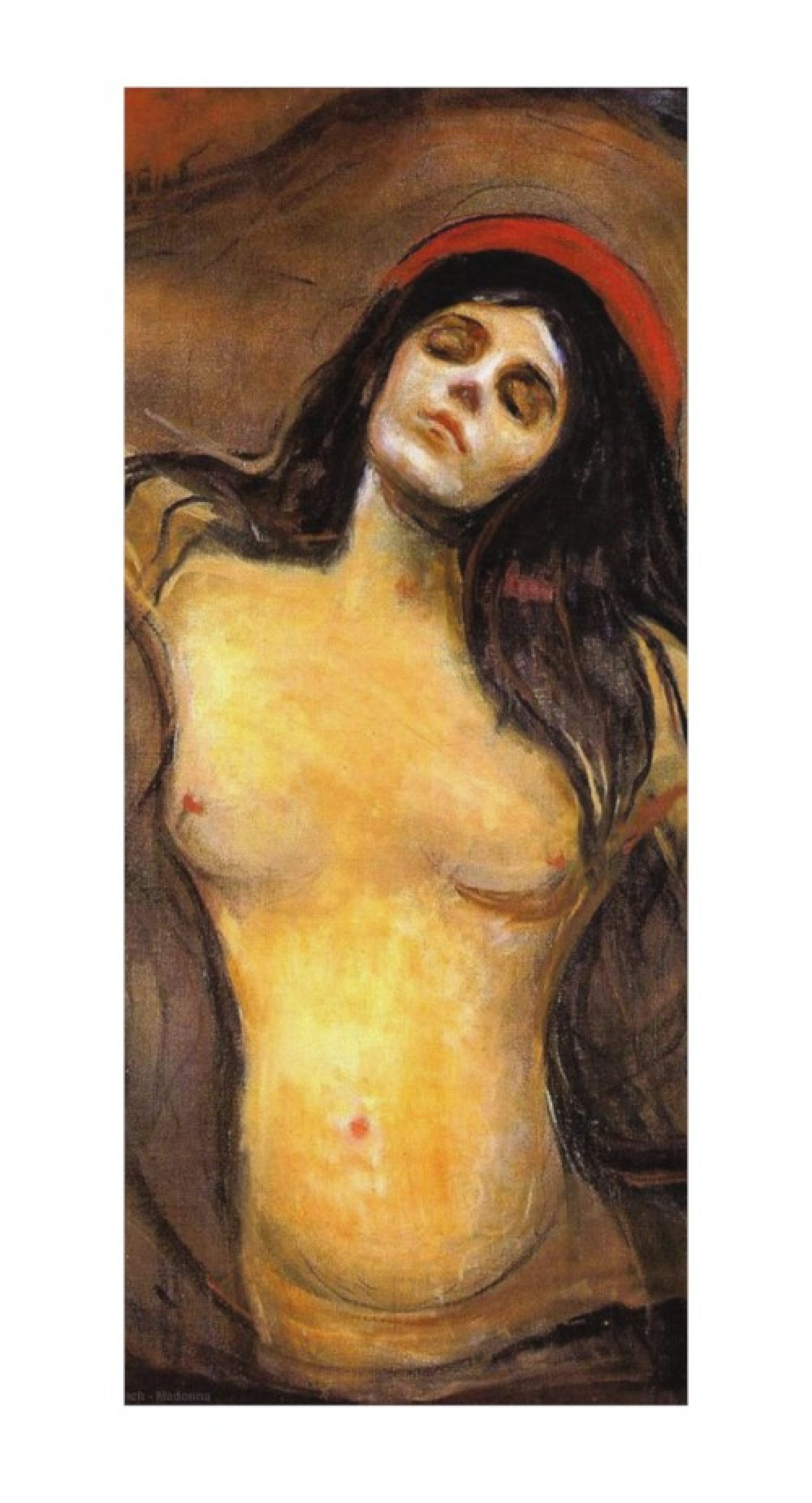 Edvard Munch Reproduktion auf eigener Innentür Madonna