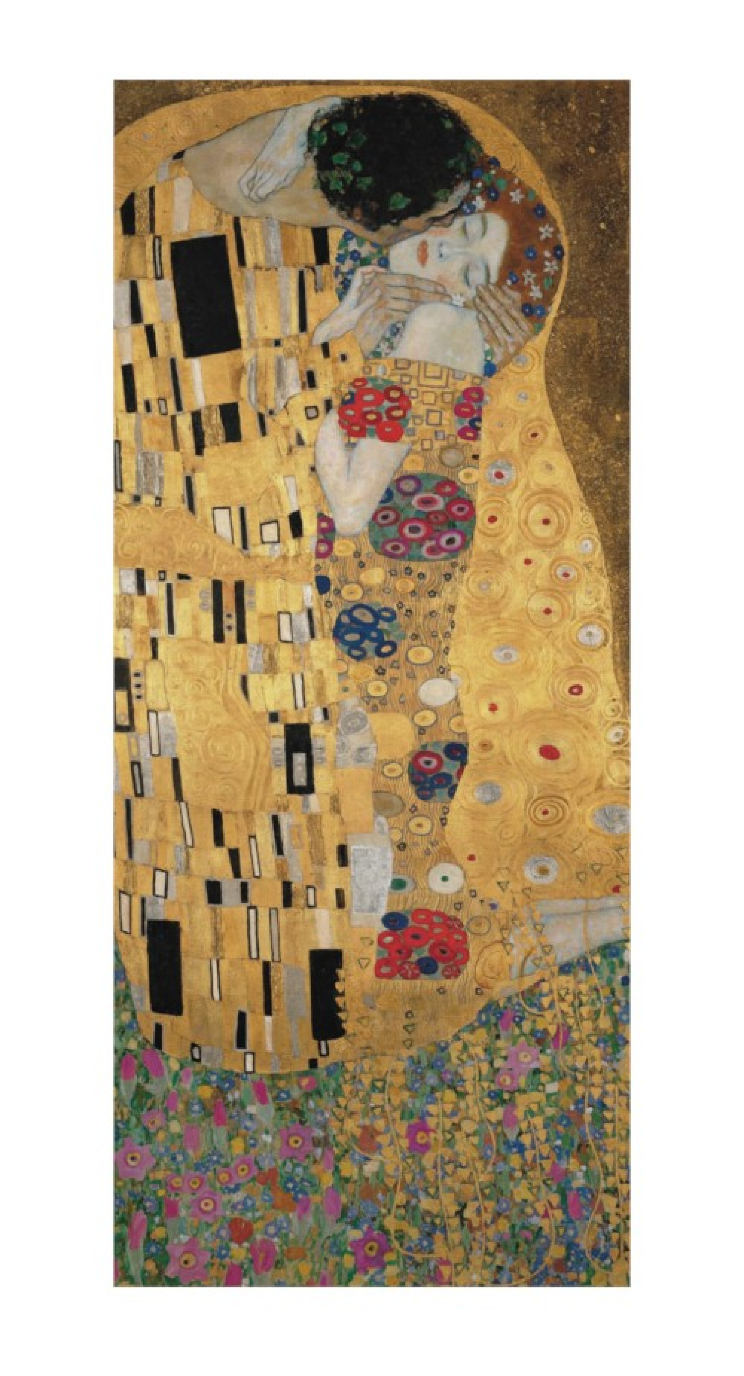 Gustav Klimt Reproduktion auf eigener Innentür Der Kuss