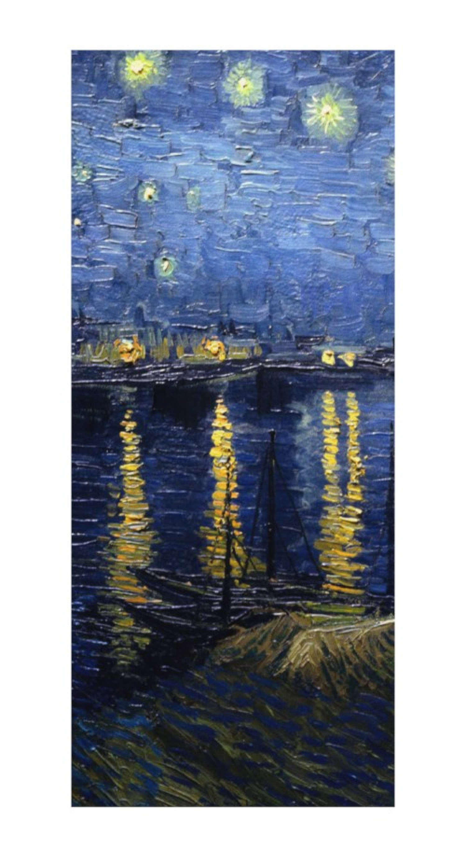 Vincent van Gogh Reproduktion auf eigener Innentür Sternennacht über der Rhône