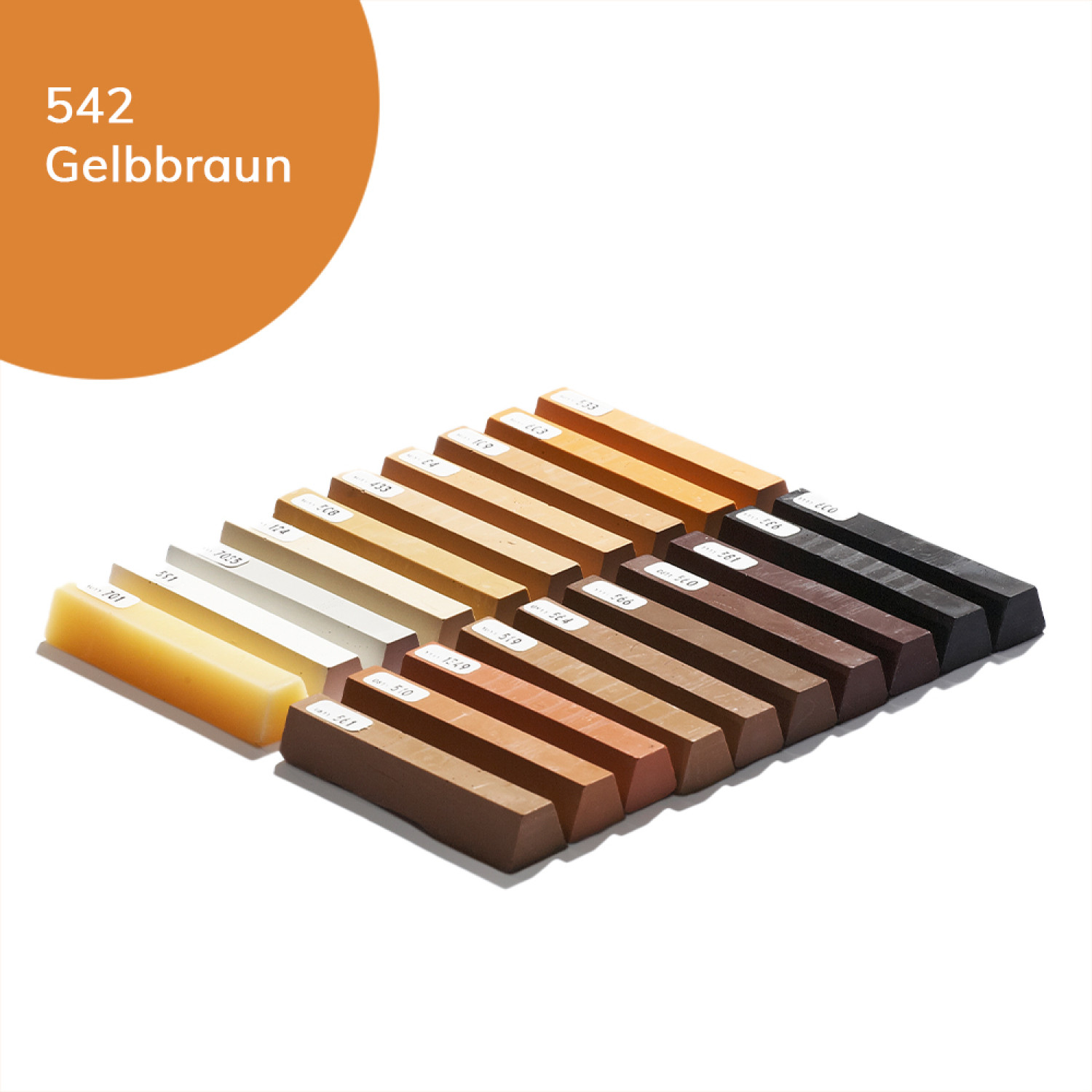 Hartwachs 120 Gelbbraun-542 Einzelstange - Bao Chemie