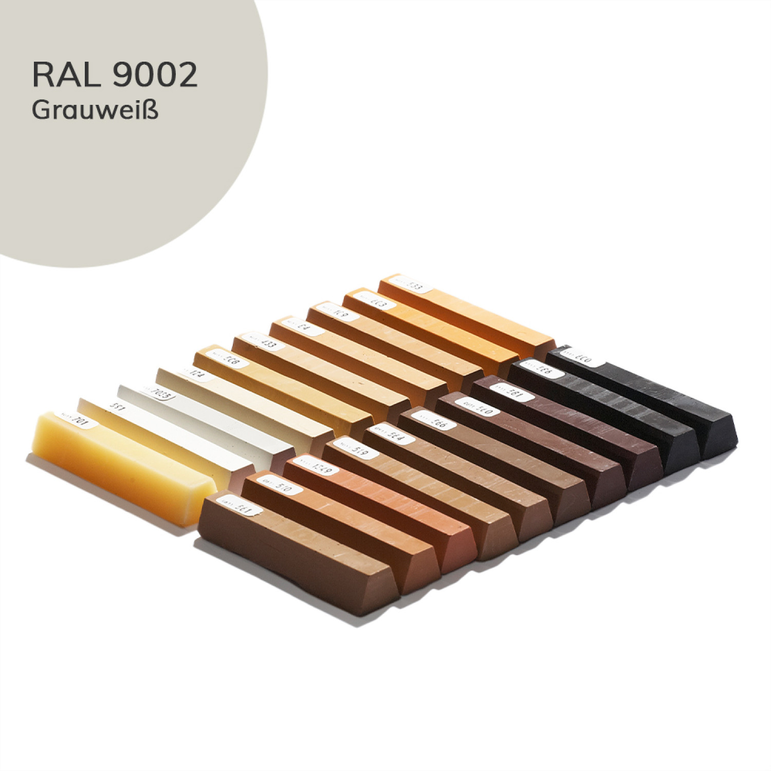 Hartwachs 120 Grauweiß RAL 9002 Einzelstange - Bao Chemie