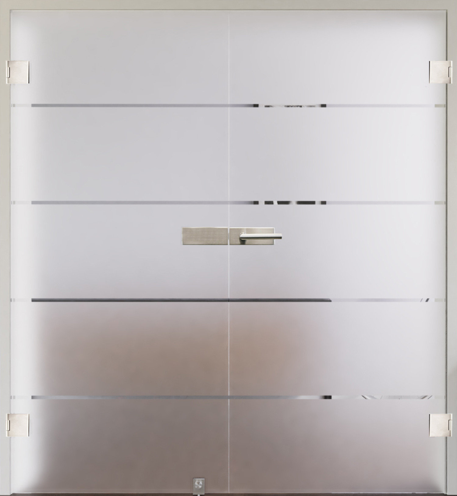 Bild mit Klarglas Ganzglas Doppelflügeltür Modell 345 