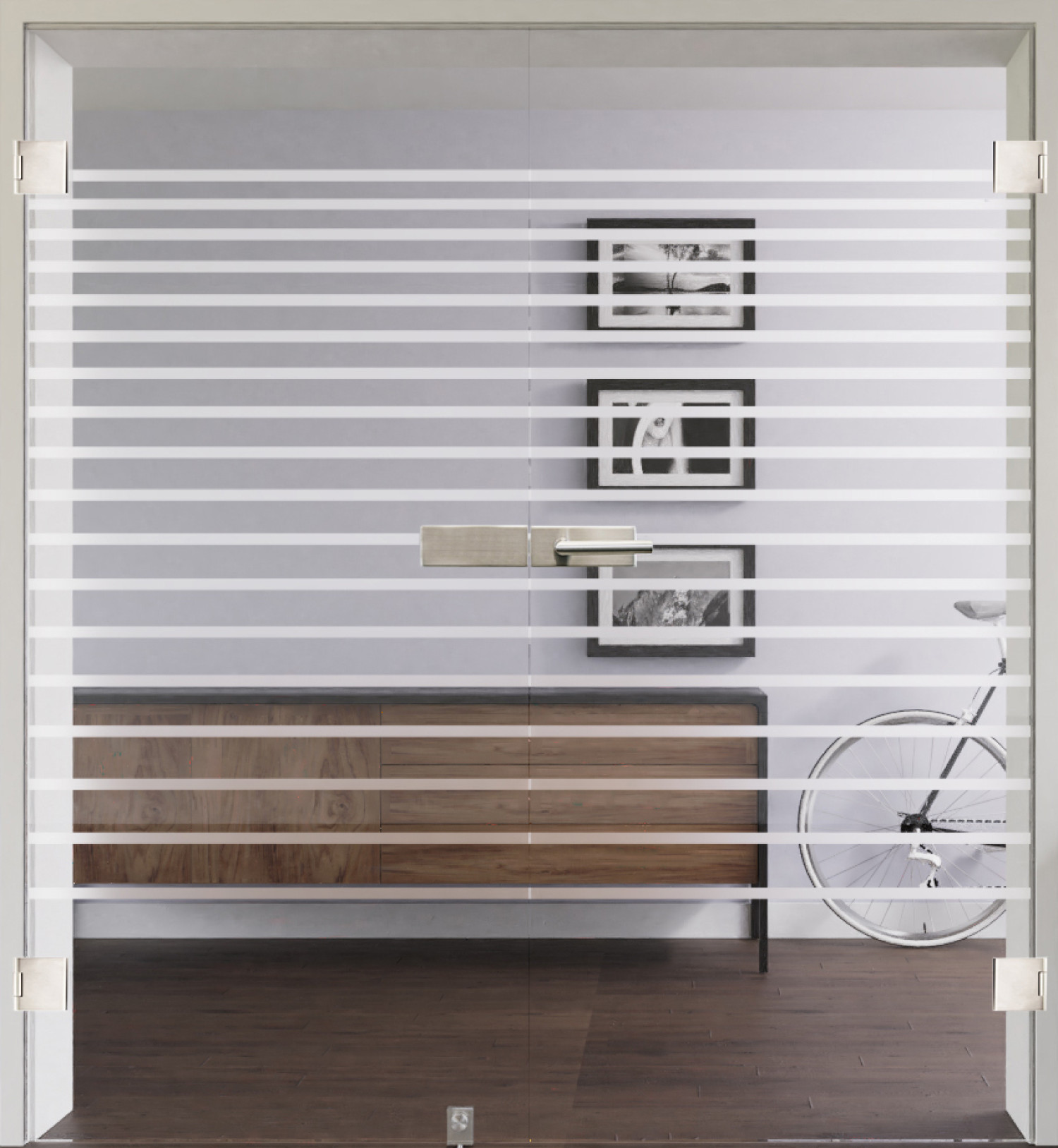 Bild mit Modell 372 negativ Ganzglas Doppelflügeltür - Lienbacher Glas