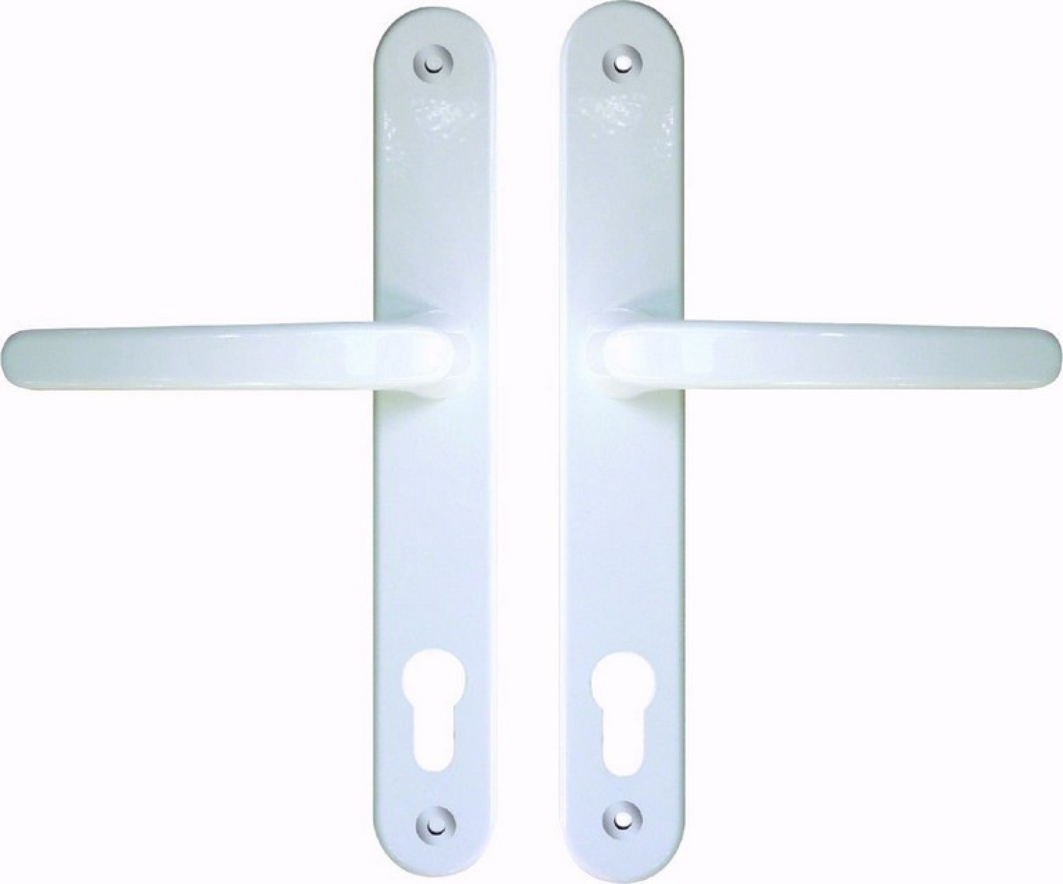Compact 72 weiß Langschild Schutzbeschlag für Nebeneingangstüren - Interio