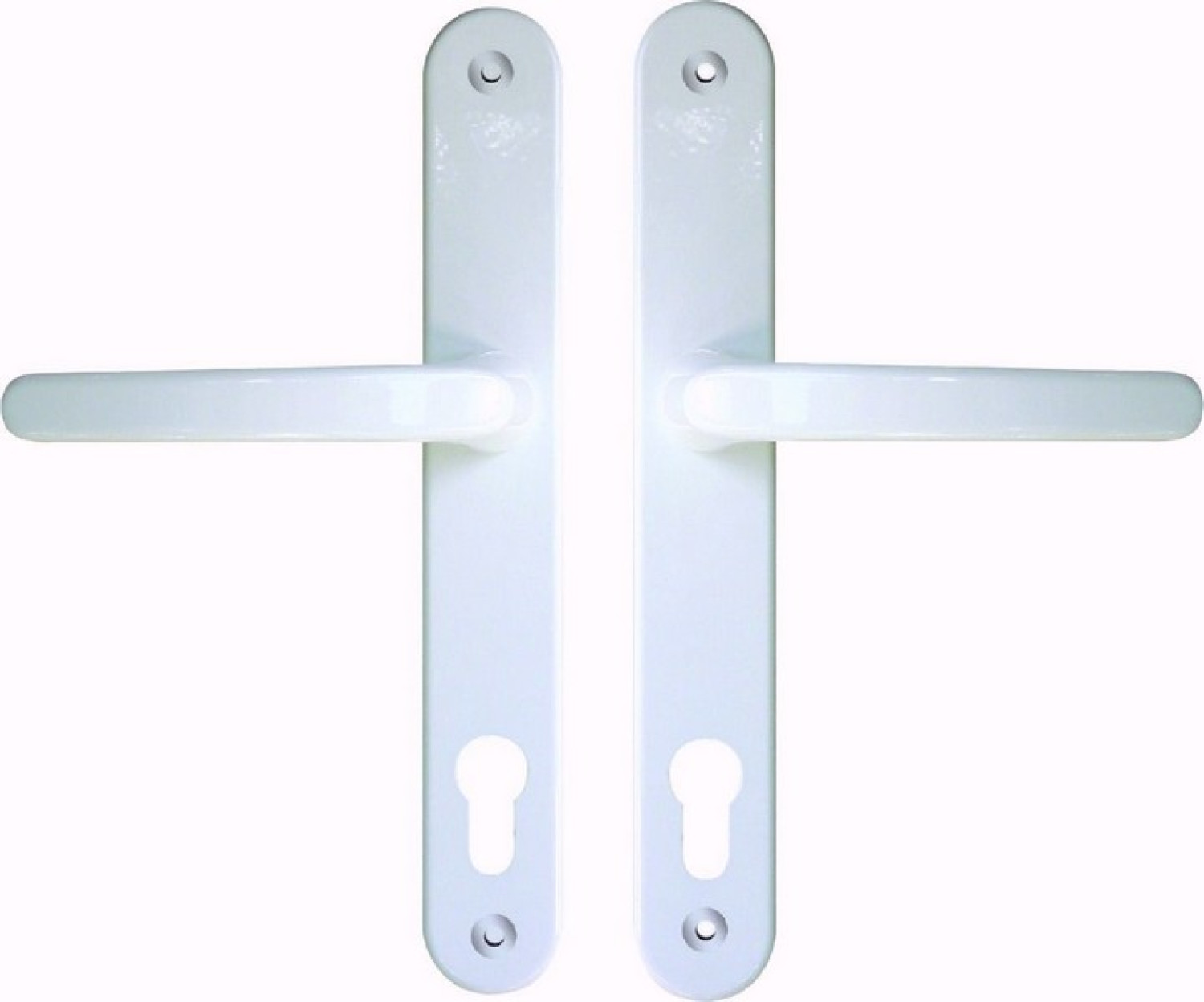 Bild von Compact 92 Weiß Langschild Schutzbeschlag für Haustüren - Interio