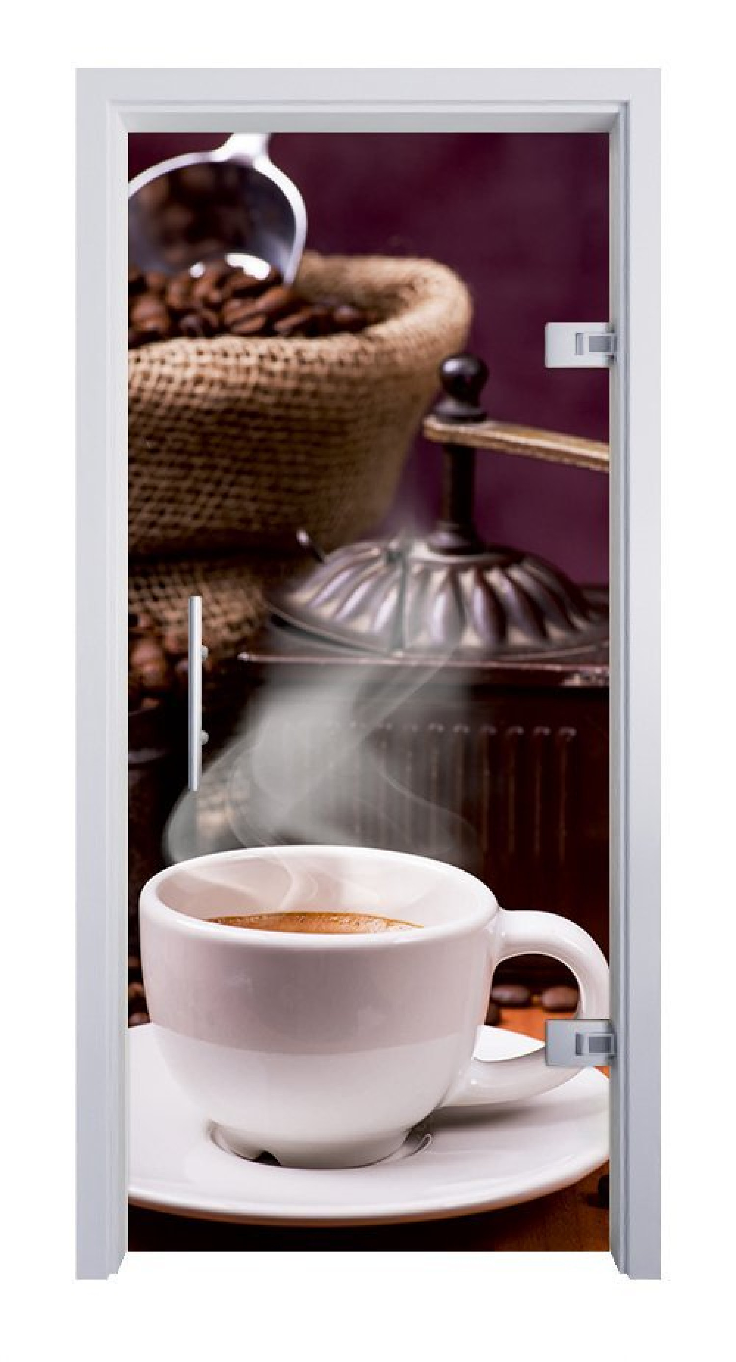 ERKELENZ Glaspendeltür Coffee 2 Fotoprint