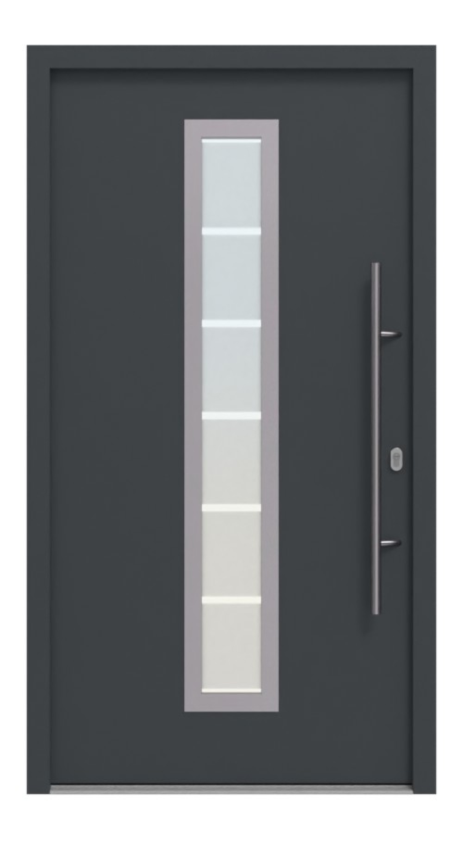 Hörmann Haustür Thermo46 700 RAL 7016-RAL 7016 Frontansicht außen