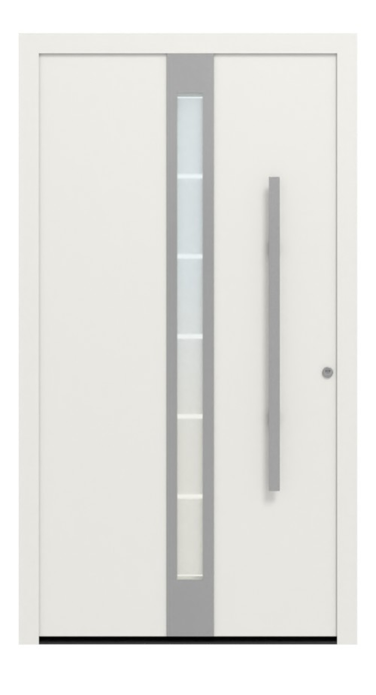 Hörmann Haustür ThermoSafe Aktion 686 RAL 9016-RAL 9016 Frontansicht außen