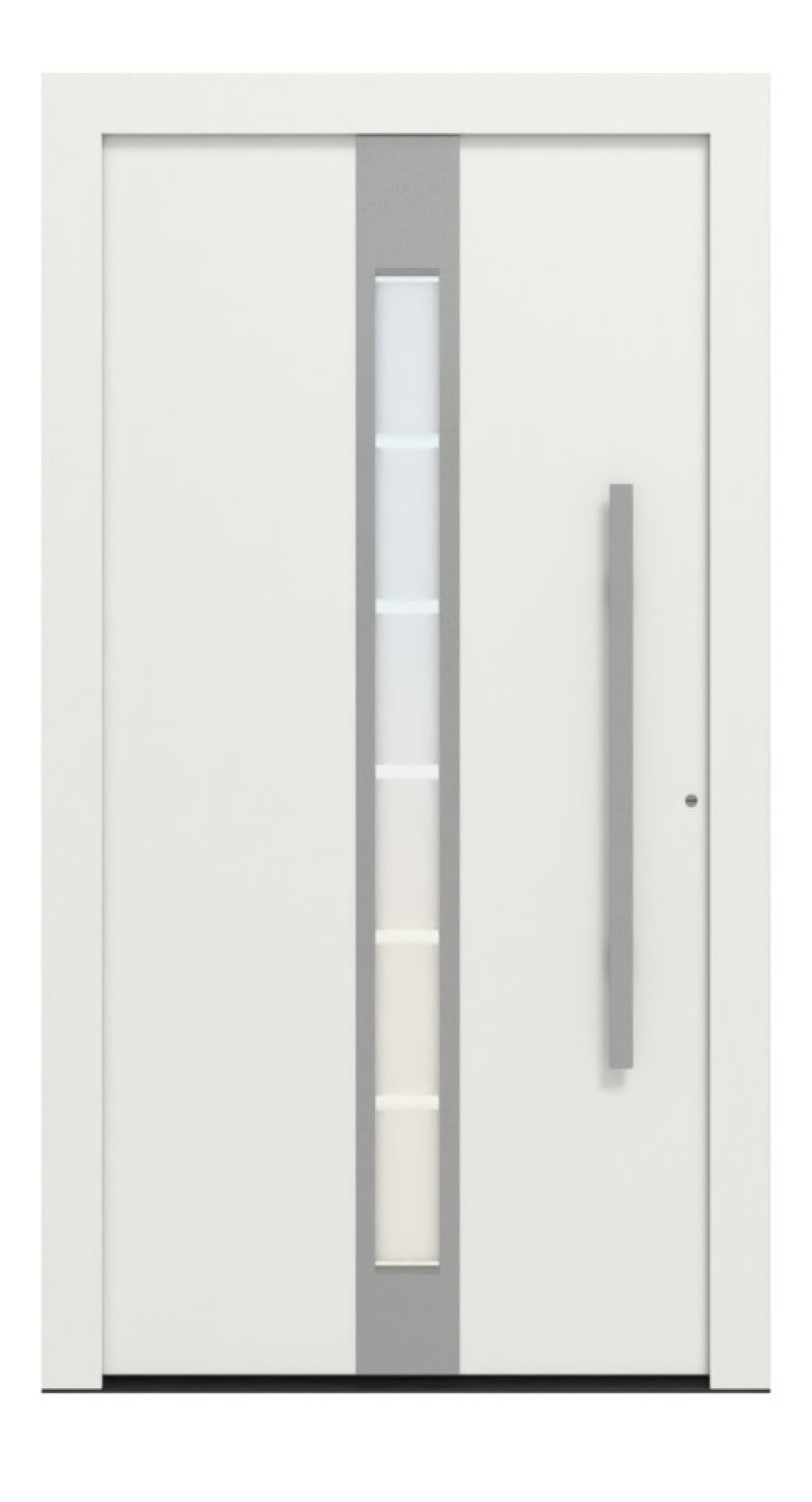 Hörmann Haustür ThermoCarbon 686 RAL 9016-RAL 9016 Frontansicht außen