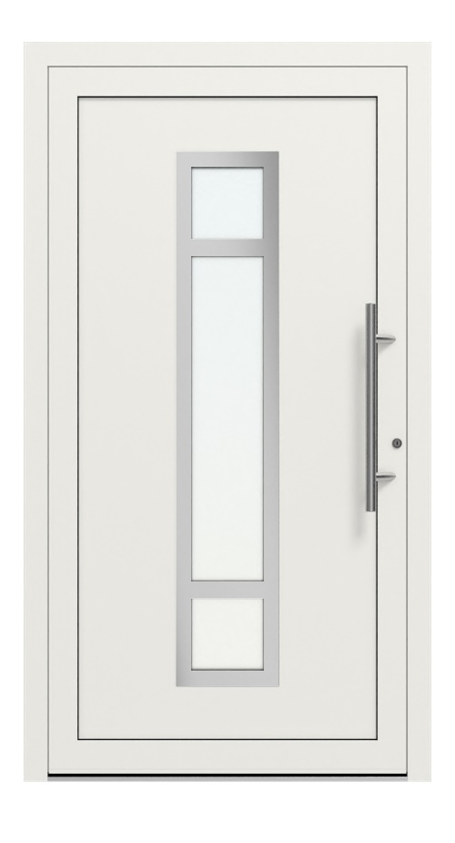 Weru Haustür SEDOR-home H13126-G RAL 9016-RAL 9016 Frontansicht außen