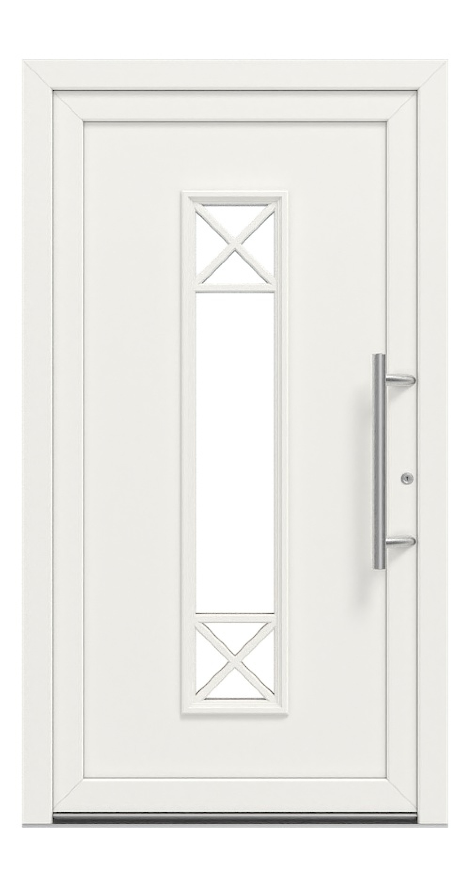 Höning Haustür Edition 2019 Amadeus RAL 9016-RAL 9016 Frontansicht außen