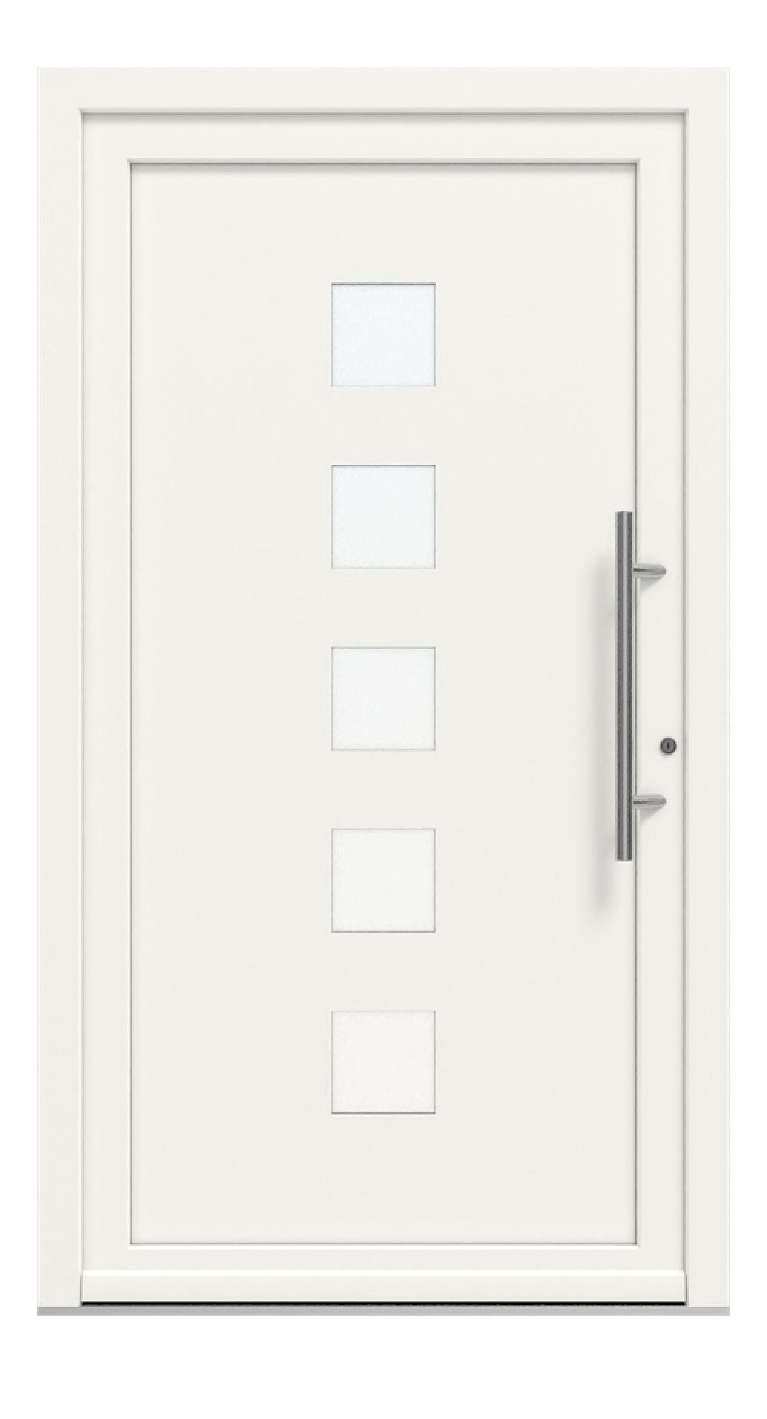Weru Haustür AVIDA-home H13125-G RAL 9016-RAL 9016 Frontansicht außen