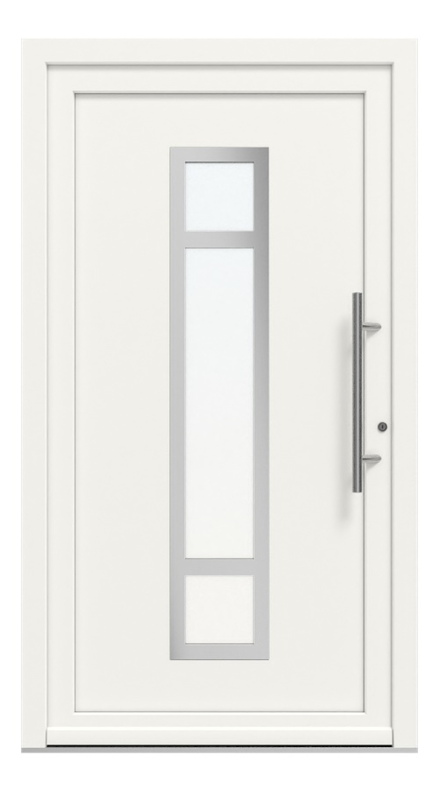 Weru Haustür AVIDA-home H13126-G RAL 9016-RAL 9016 Frontansicht außen