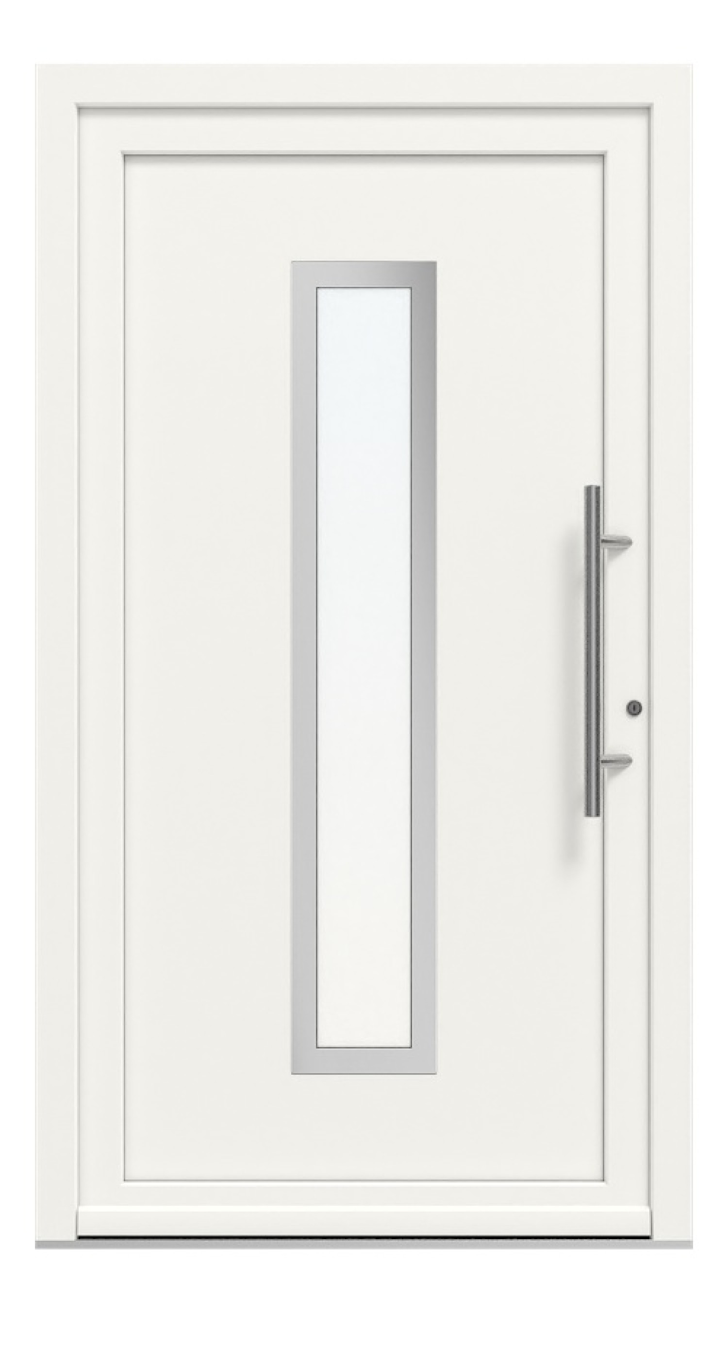 Weru Haustür AVIDA-home H13150-G RAL 9016-RAL 9016 Frontansicht außen