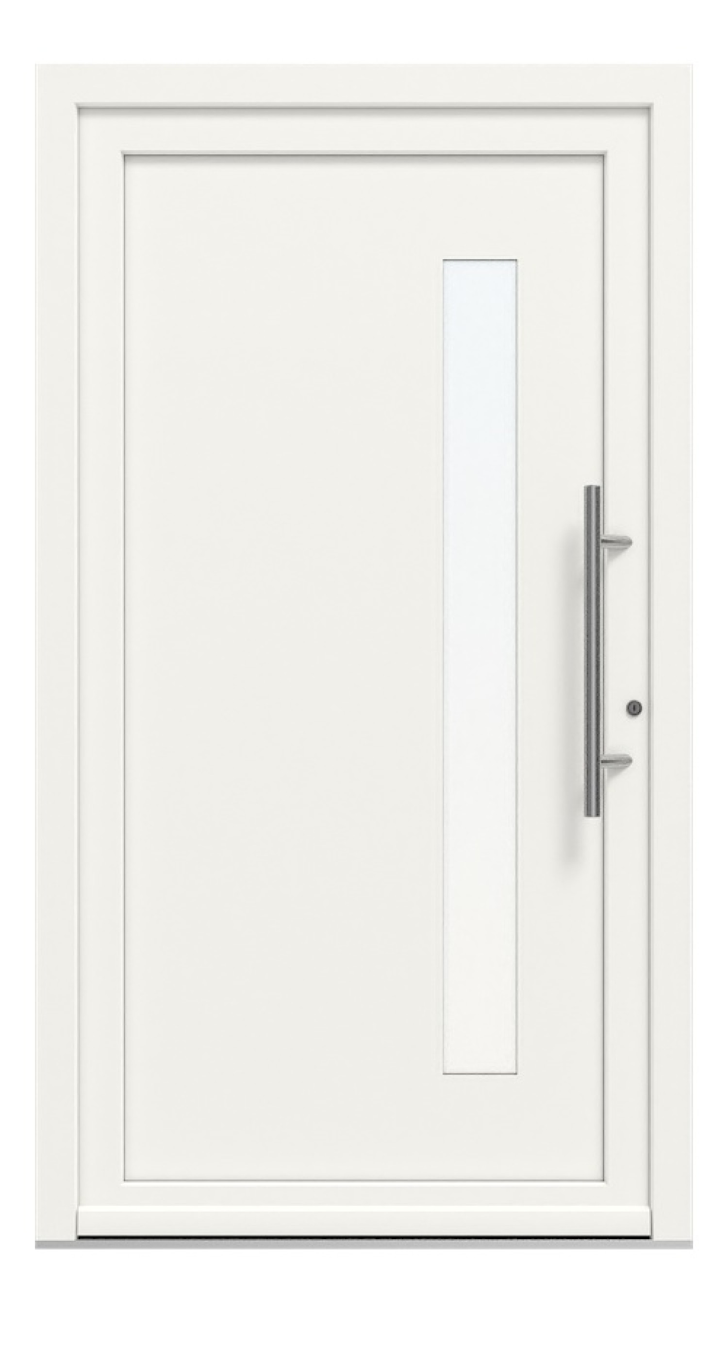 Weru Haustür AVIDA-home H13156-G RAL 9016-RAL 9016 Frontansicht außen
