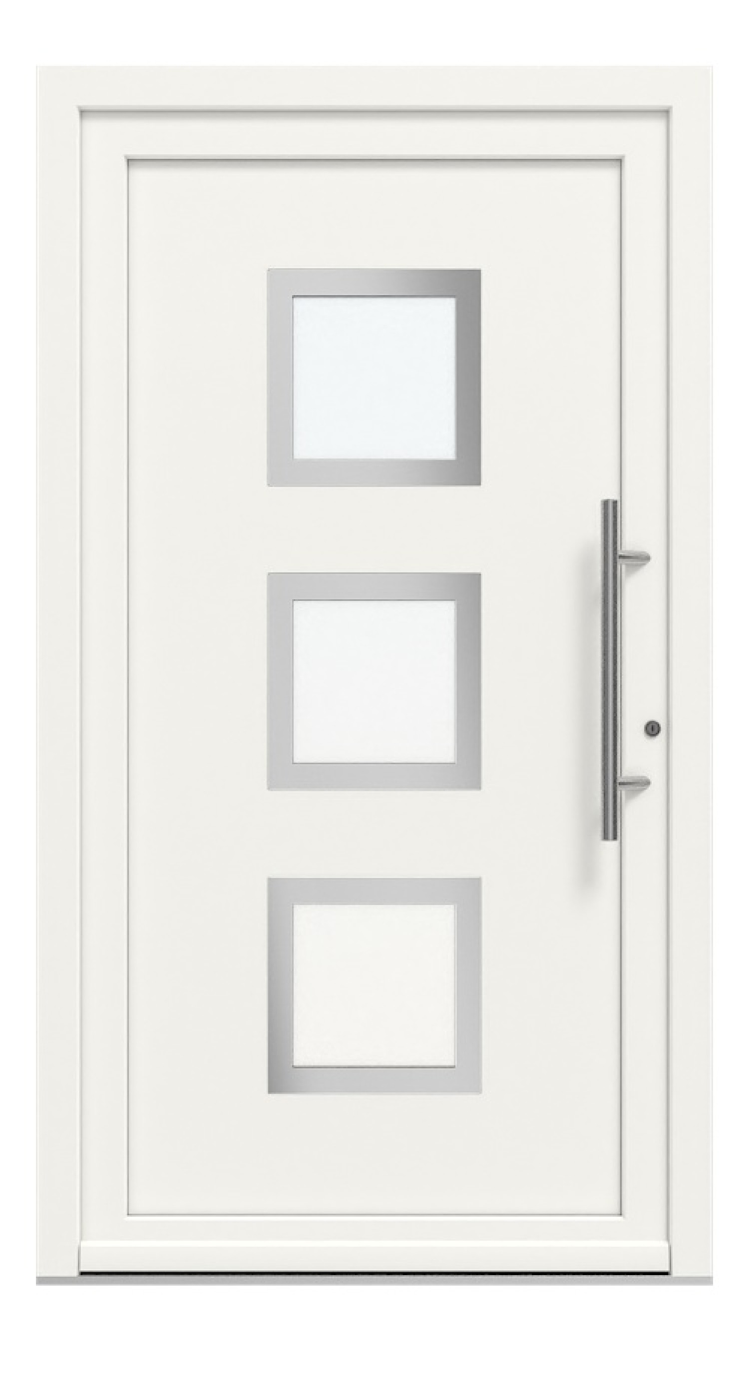 Weru Haustür AVIDA-home H13174-G RAL 9016-RAL 9016 Frontansicht außen