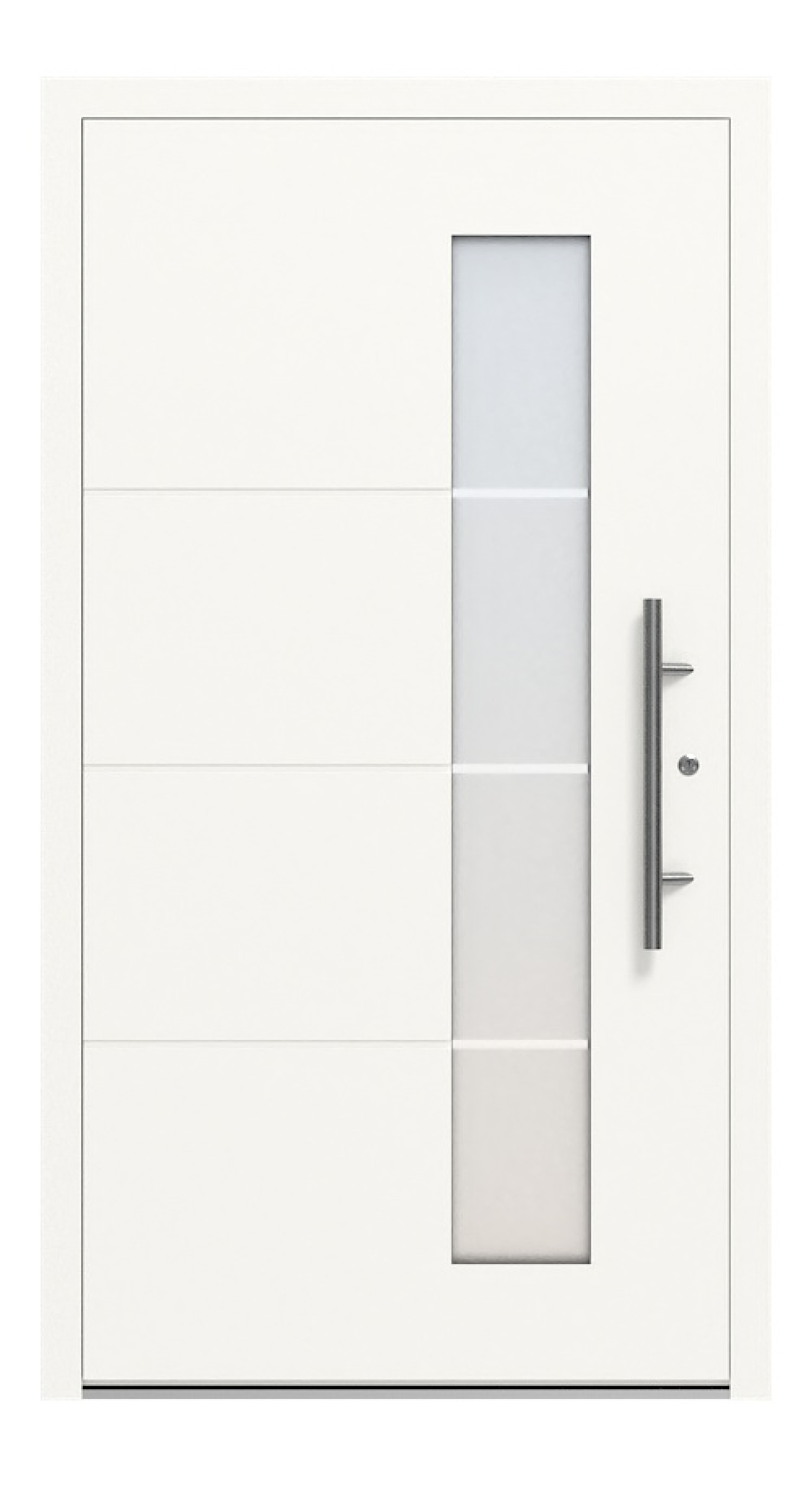Splendoor Haustür COMFORT C1060 RAL 9016-RAL 9016 Frontansicht außen