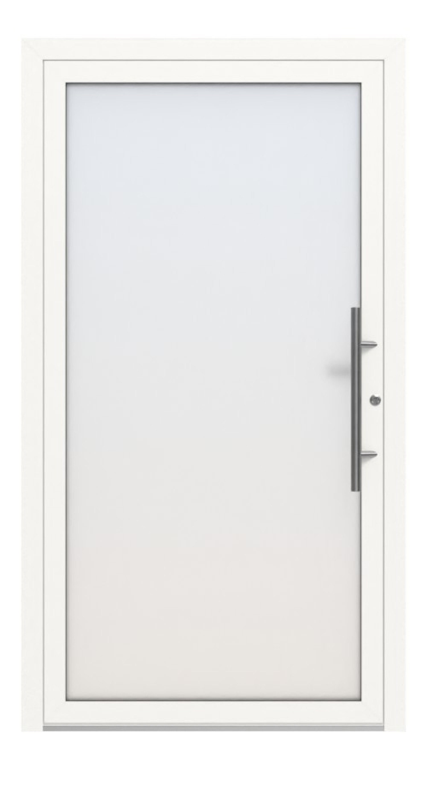Splendoor Haustür LIGHT L1010 RAL 9016-RAL 9016 Frontansicht außen