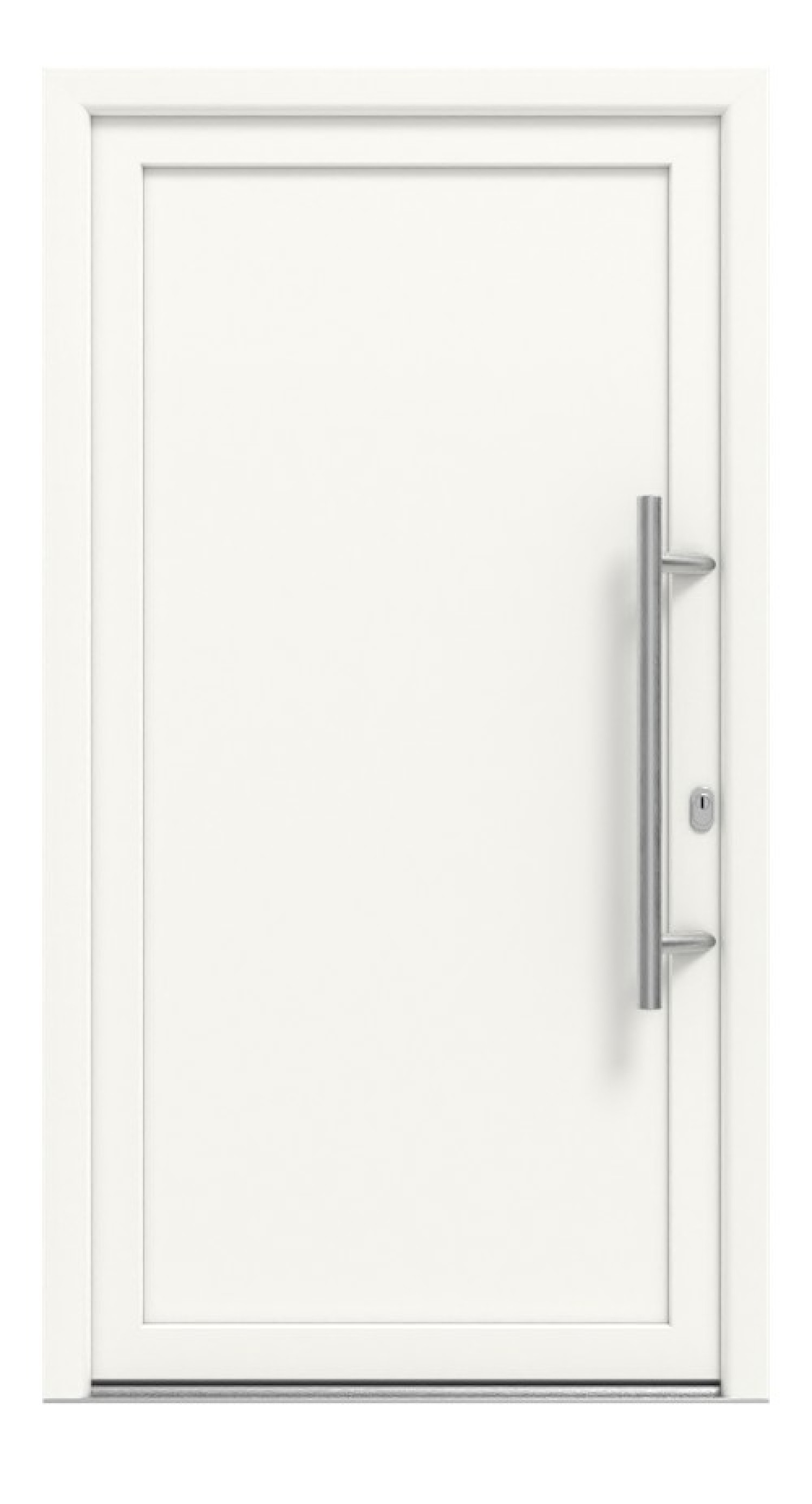 Meeth Haustür Signum Exklusiv PVC 01 RAL 9016-RAL 9016 Frontansicht außen