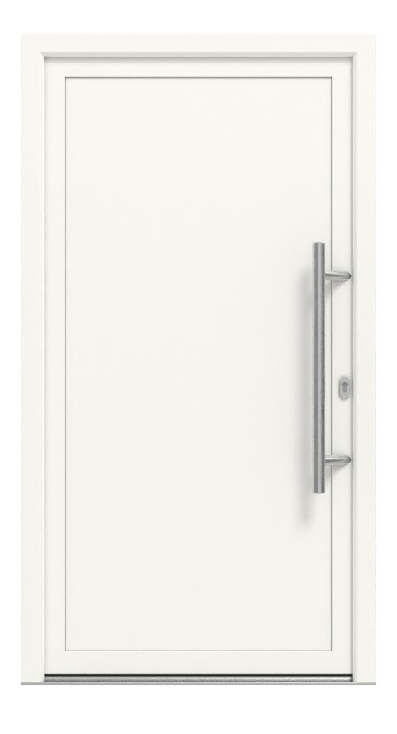 Meeth Haustür Signum Alu 01 RAL 9016-RAL 9016 Frontansicht außen