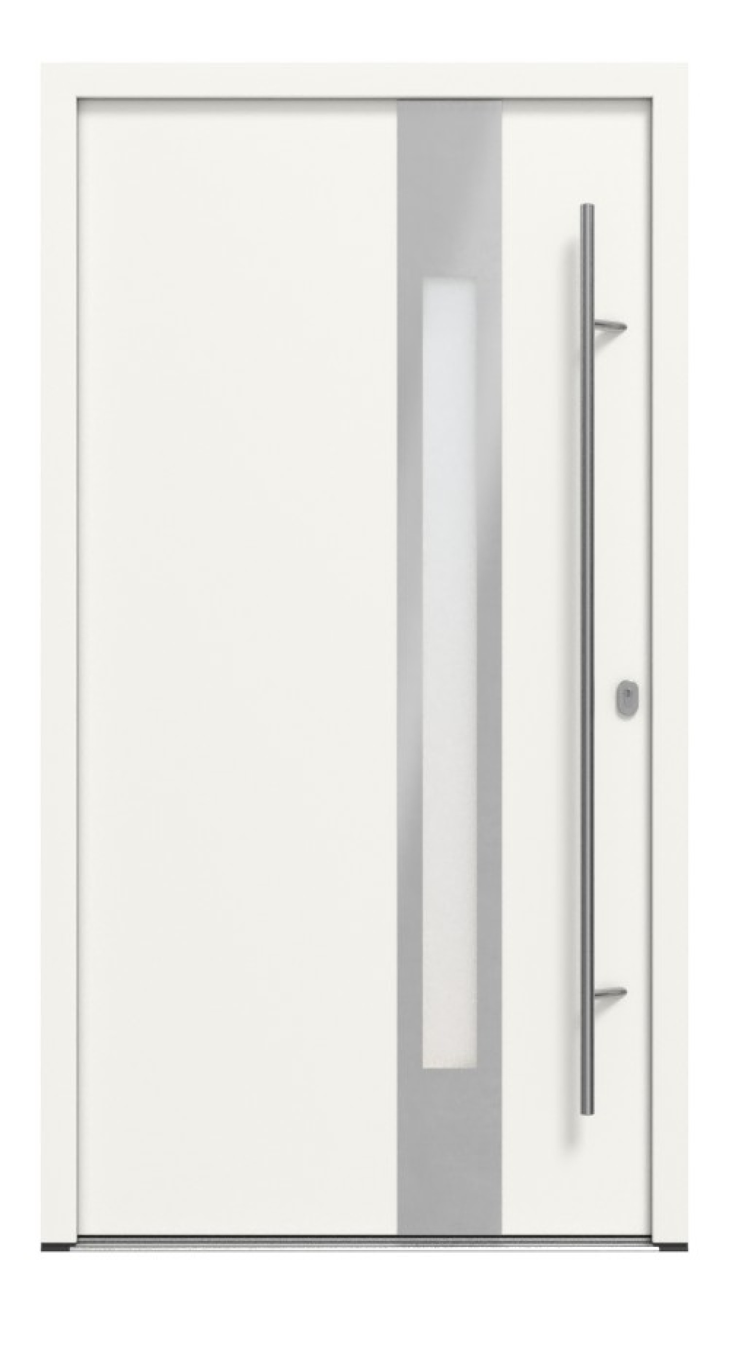 Haustür System S68 ZL ARCTIC Temida RAL 9016-RAL 9016 Frontansicht außen
