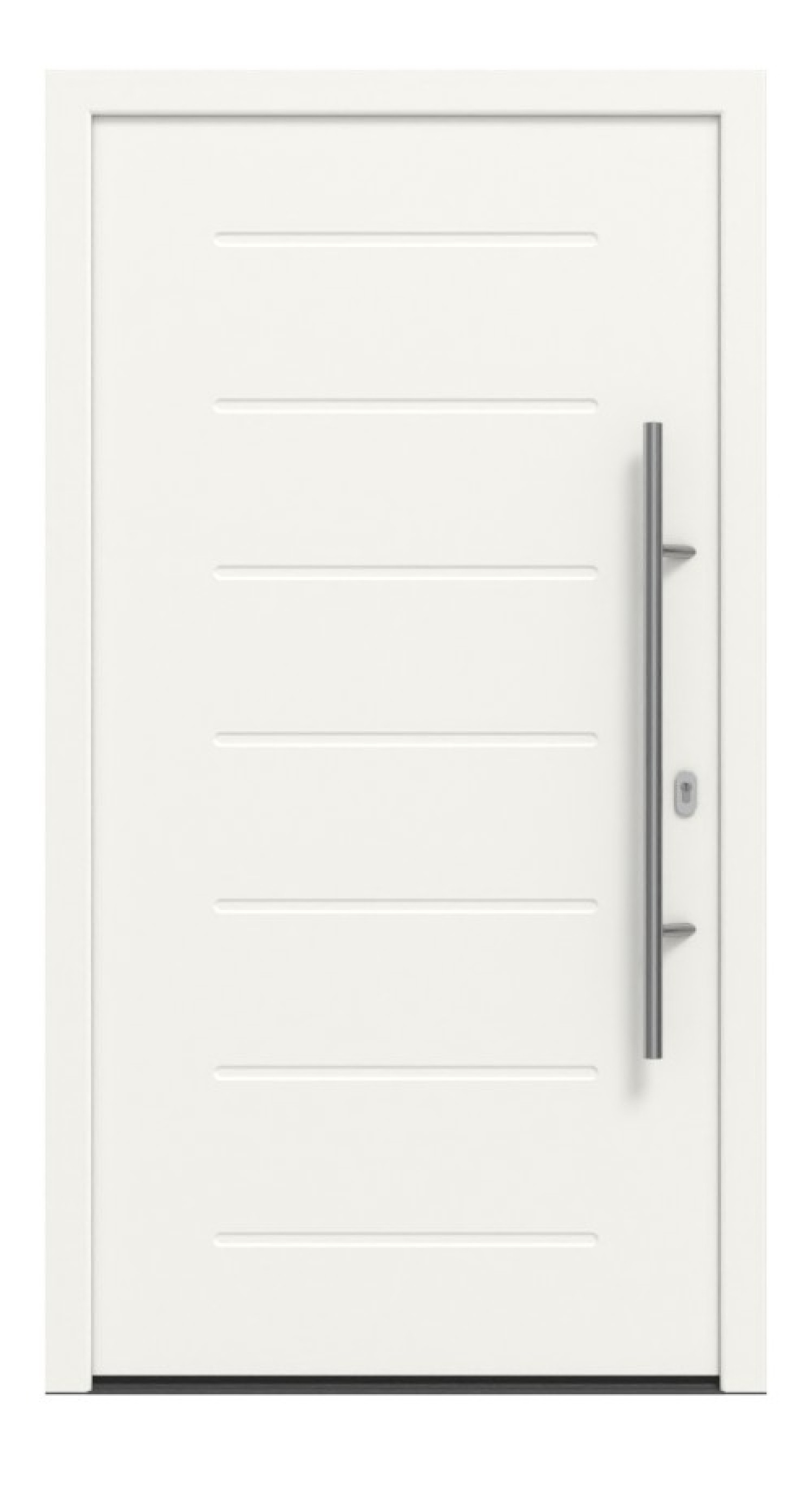 Hörmann Haustür ISOPRO IP 015 RAL 9016-RAL 9016 Frontansicht außen