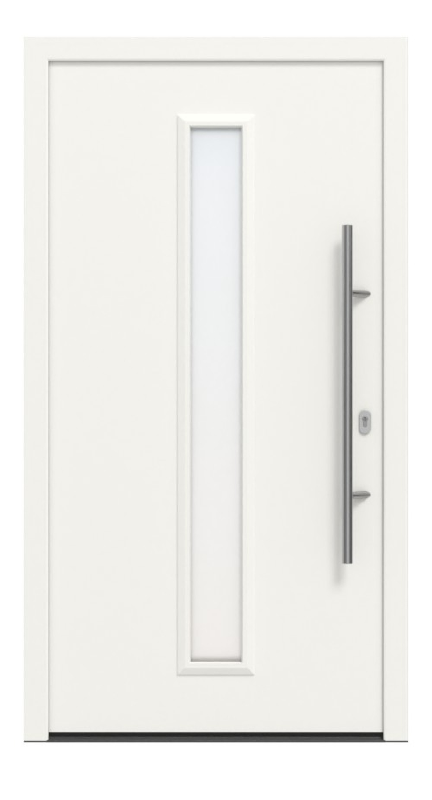 Hörmann Haustür ISOPRO IP 020 RAL 9016-RAL 9016 Frontansicht außen
