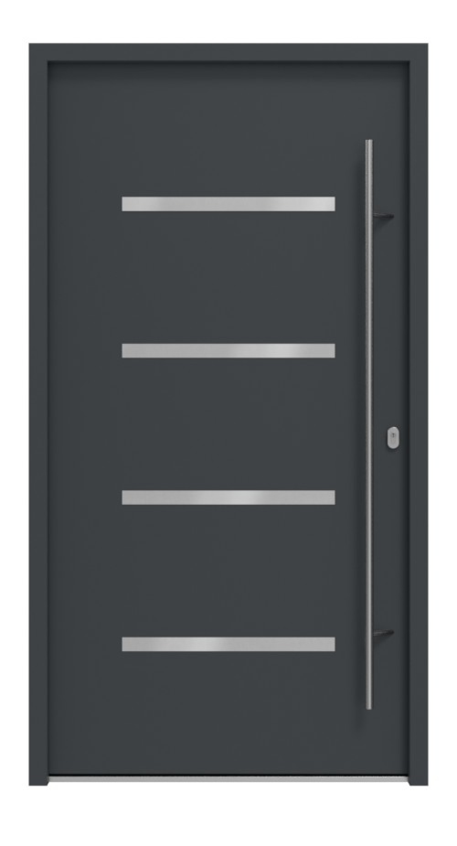 Haustür System S68 ZL Westa RAL 7016-RAL 7016 Frontansicht außen