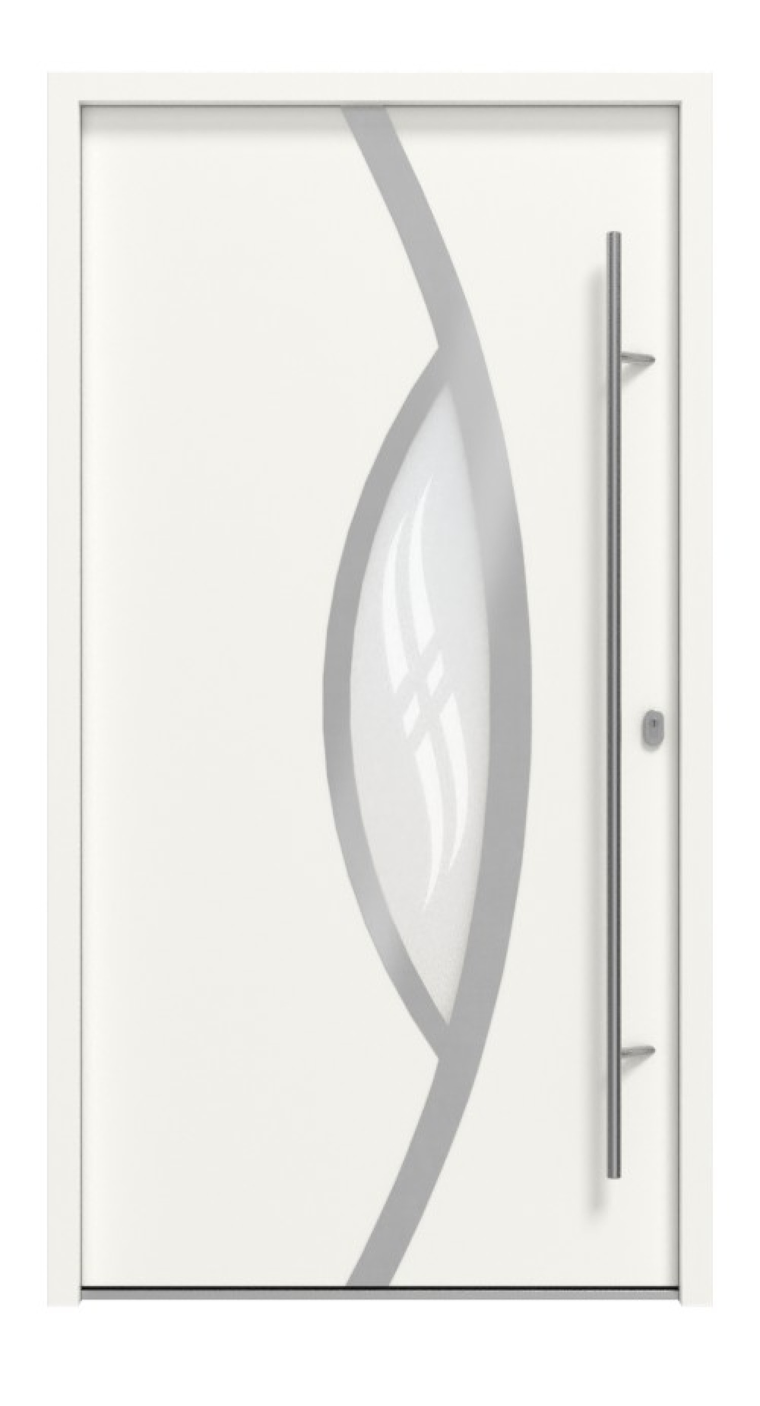 Haustür System S68 ZL Gaja RAL 9016-RAL 9016 Frontansicht außen