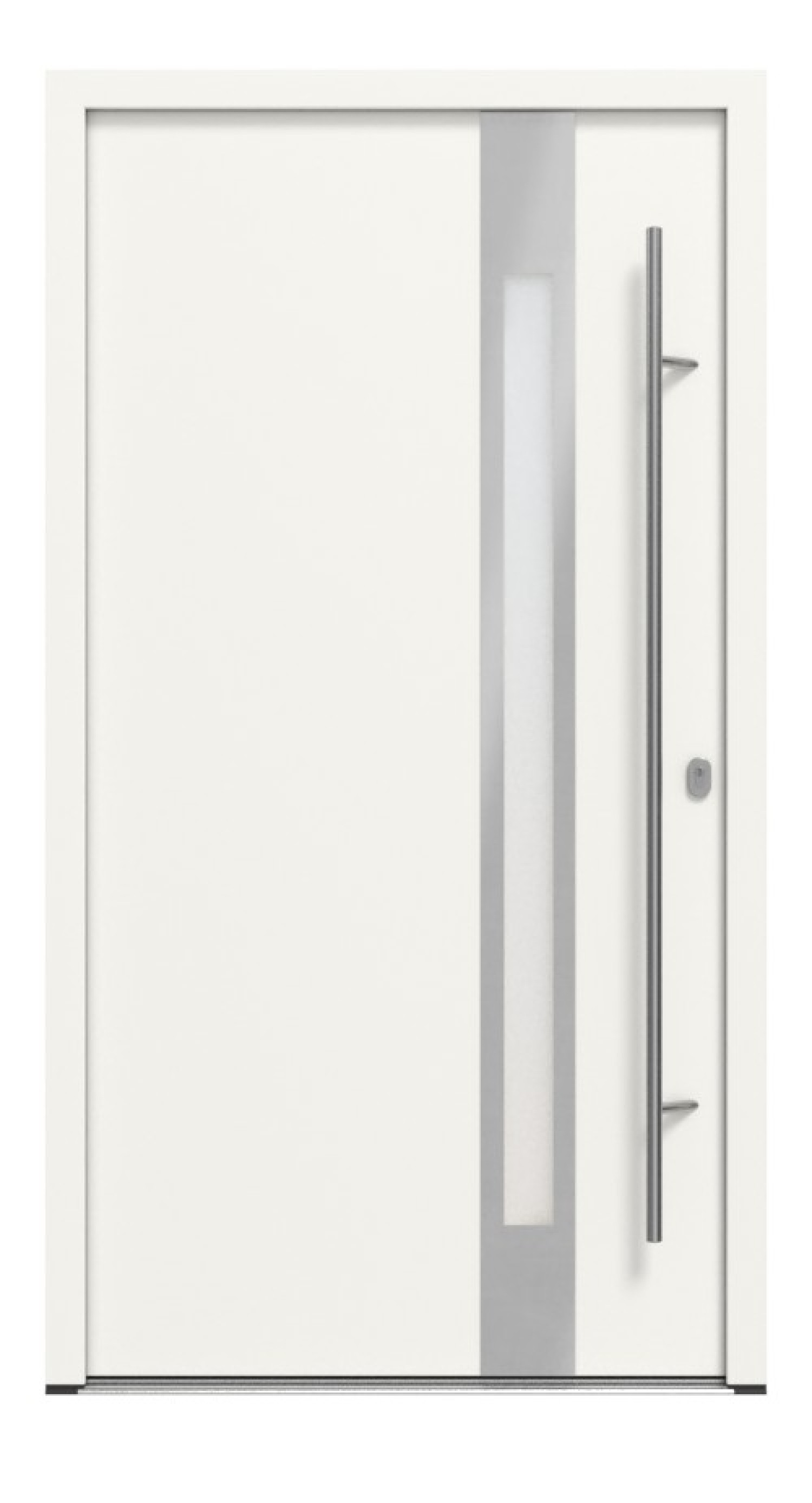 Haustür System S68 ZL ARCTIC Temidas RAL 9016-RAL 9016 Frontansicht außen