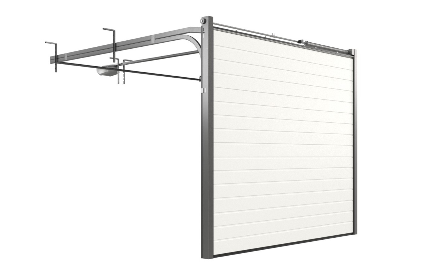 FLEXIDOOR Garagentor Sektionaltor Pro Woodgrain S-Sicke RAL 9010 1