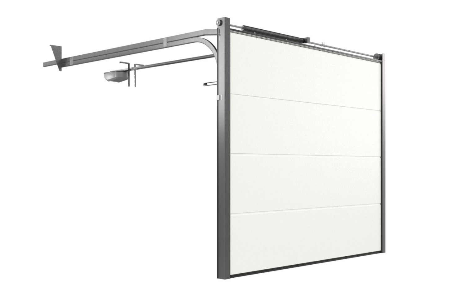 FLEXIDOOR Garagentor Sektionaltor Eco Woodgrain L-Sicke RAL 9010 1