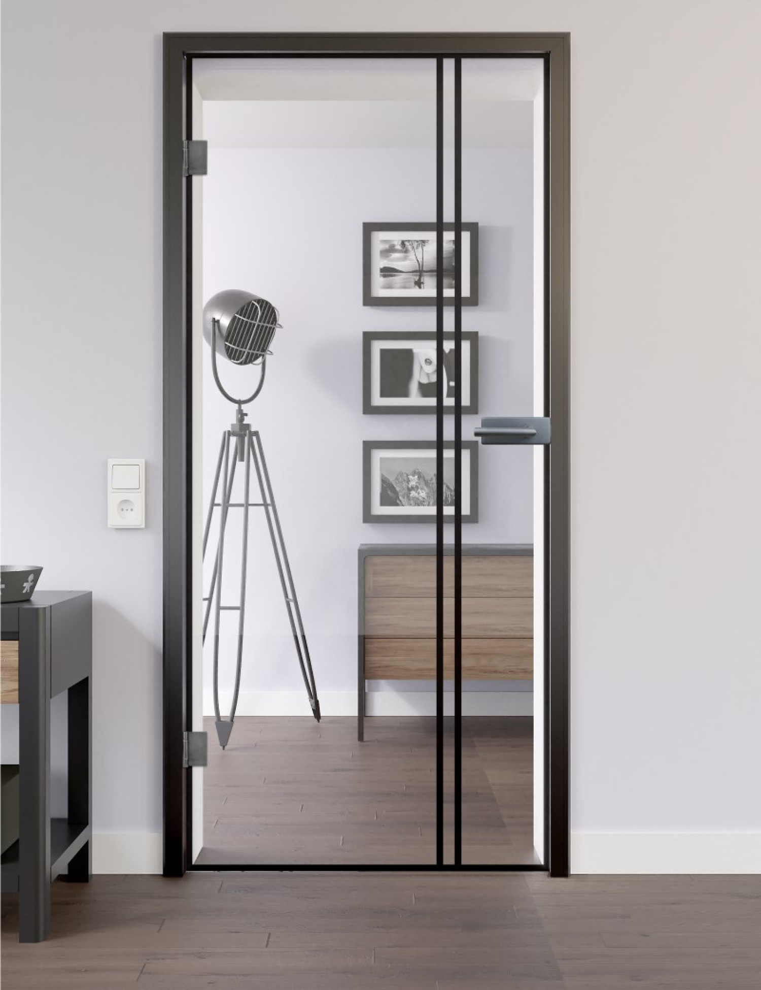 Bild von Modell 623 klar Ganzglastür - Lienbacher Glas