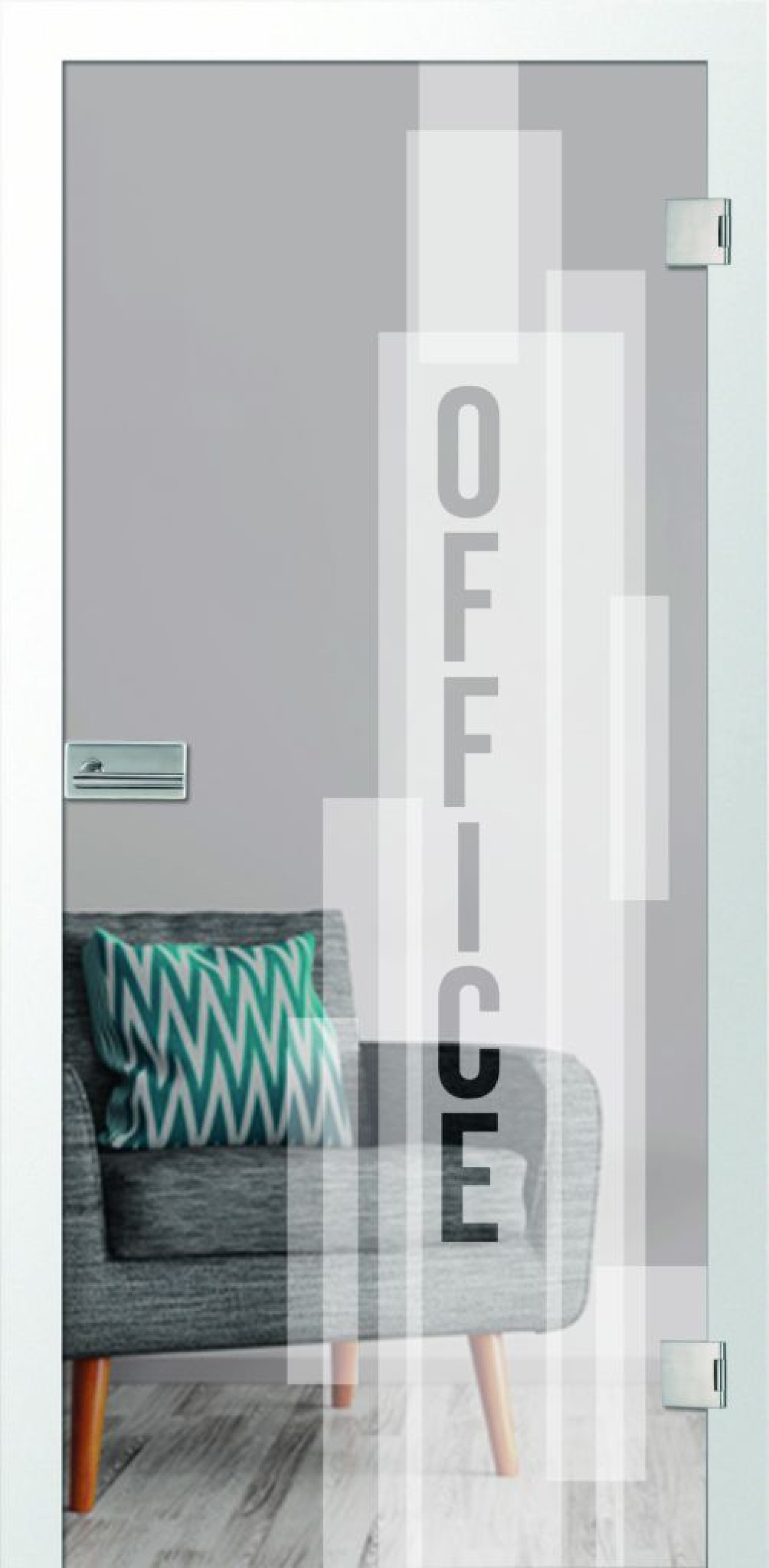 ERKELENZ Glastür Office Mattprint