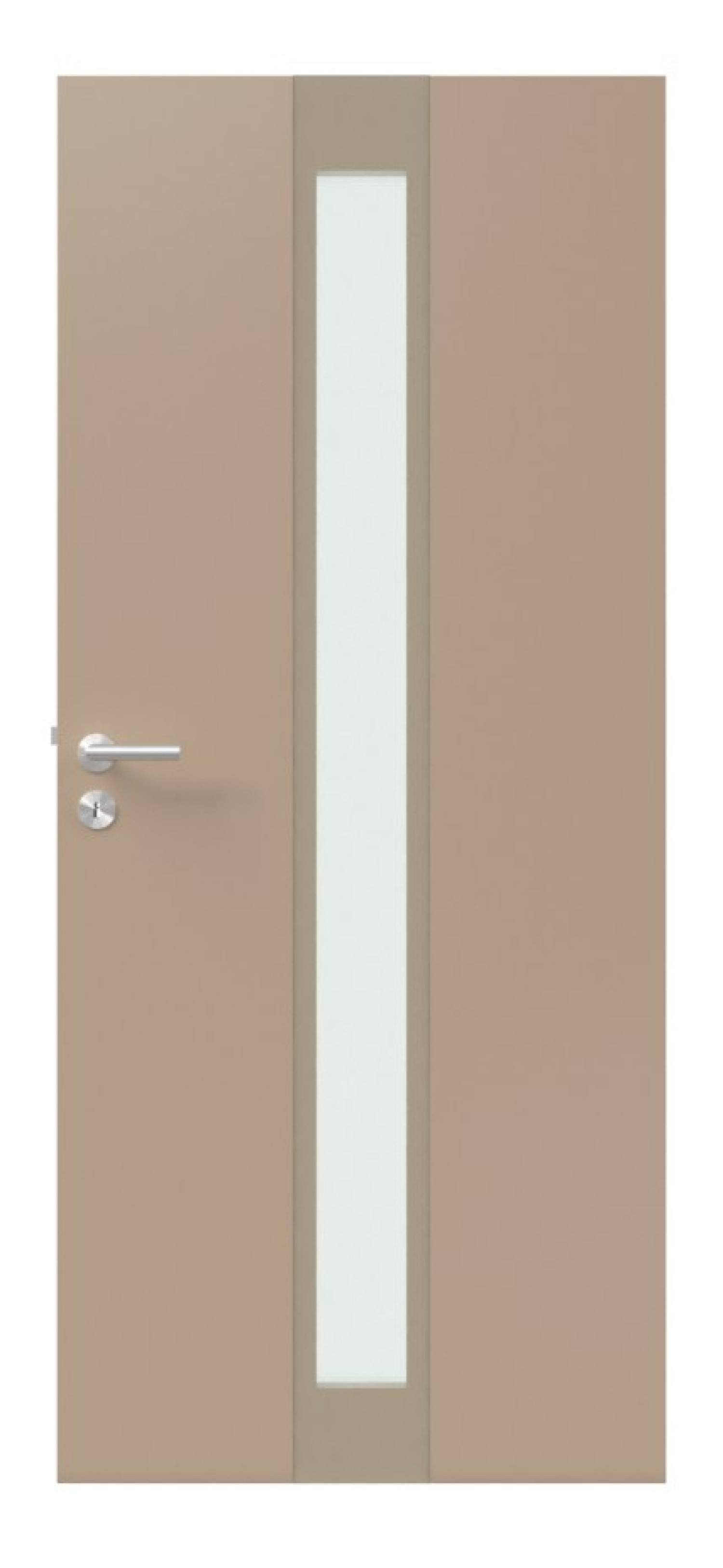 RAL 1019 Graubeige Innentür mit flächenbündigem Glasausschnitt (modulWERK 1.1) - vitaDoor