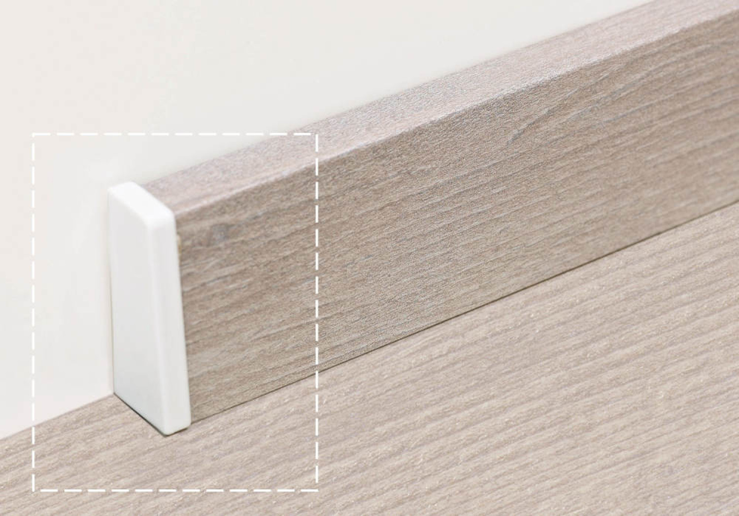 Endkappe für Sockelleisten weiß - Kaindl 1