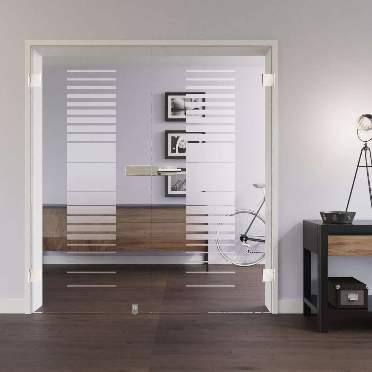 LIENBACHER GLAS Ganzglas Doppelflügeltür Modell 306 Klarglas