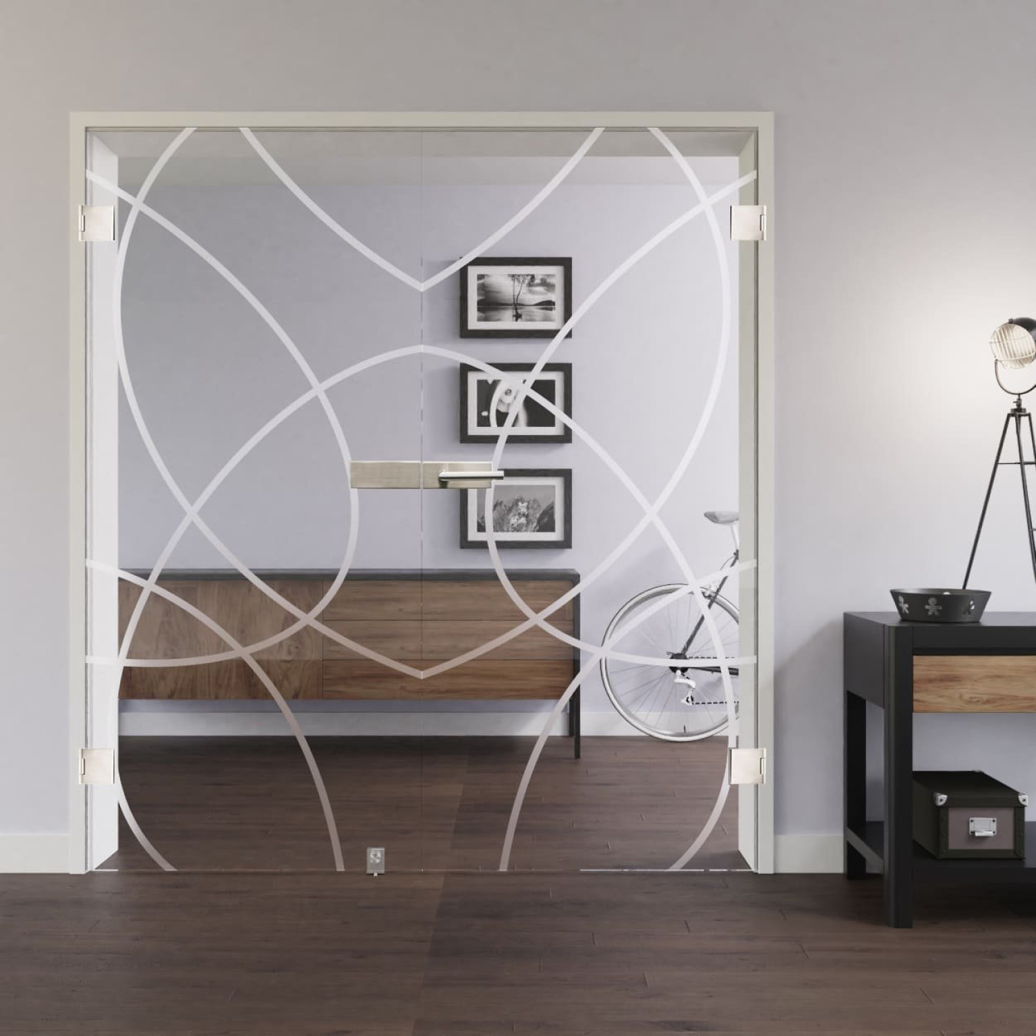 LIENBACHER GLAS Ganzglas Doppelflügeltür Modell 317 Klarglas