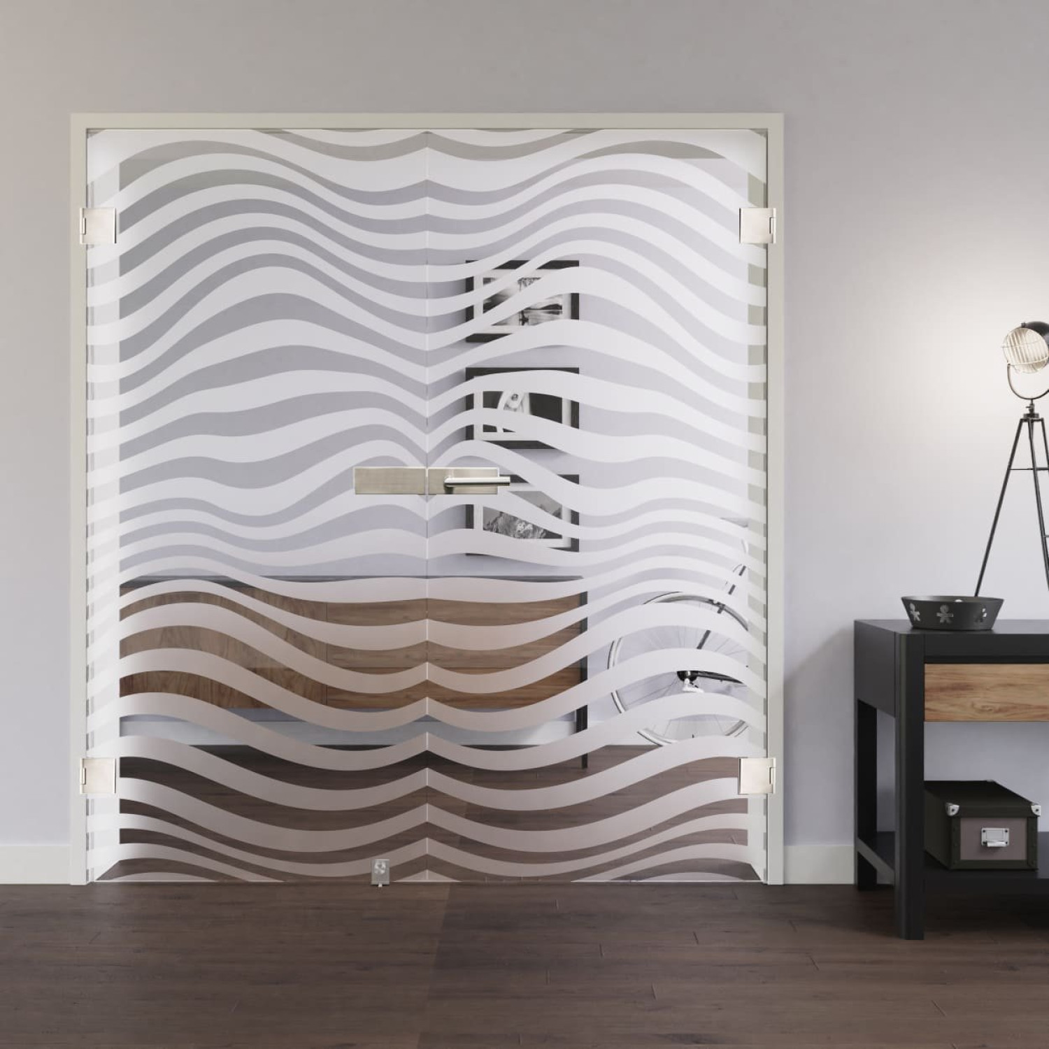 LIENBACHER GLAS Ganzglas Doppelflügeltür Modell 377 Klarglas
