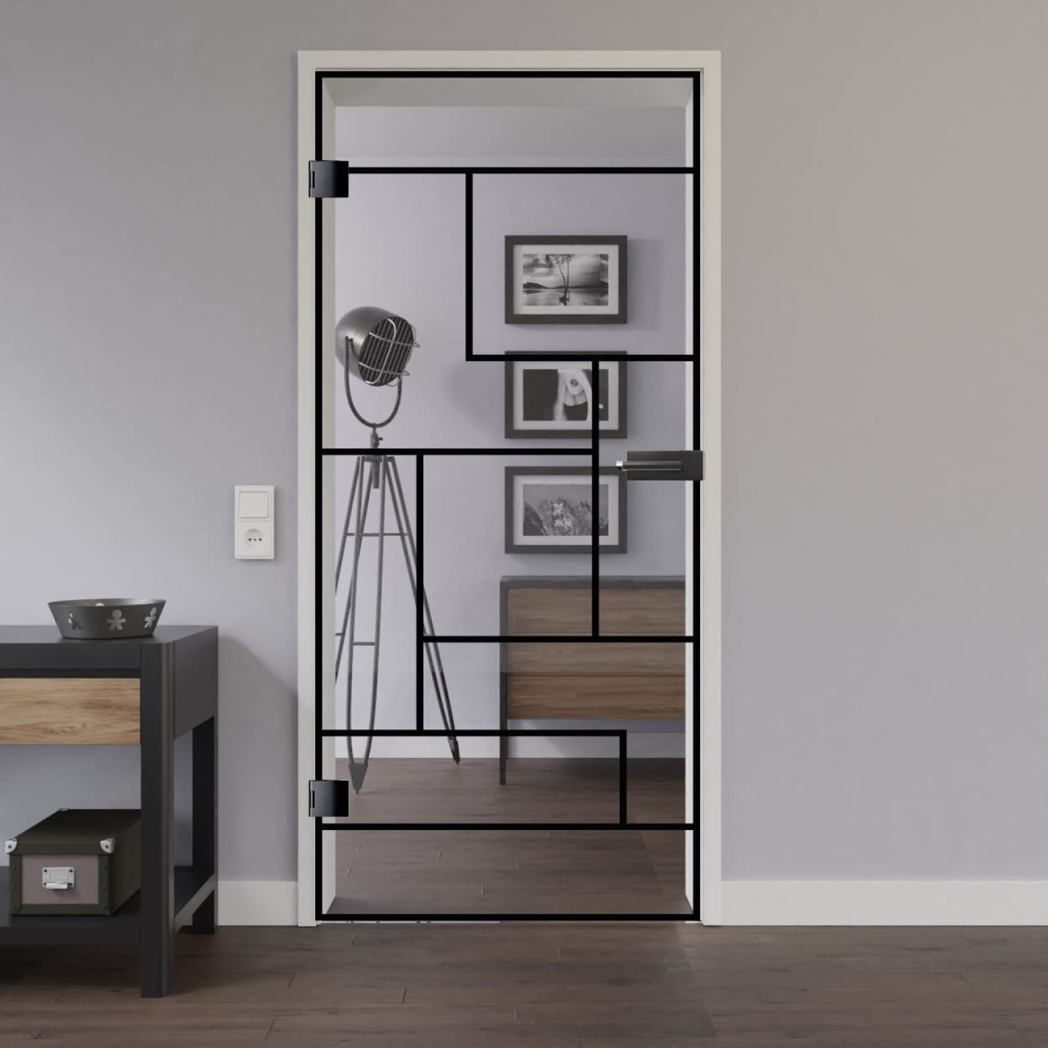 LIENBACHER GLAS Glastür Modell 650 Black Signature Klarglas