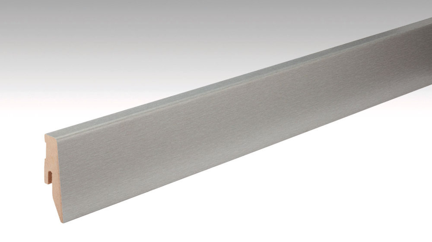 Edelstahl-Optik Fußleiste Profil 3 PK (2380 x 20 x 60 mm) - MEISTER