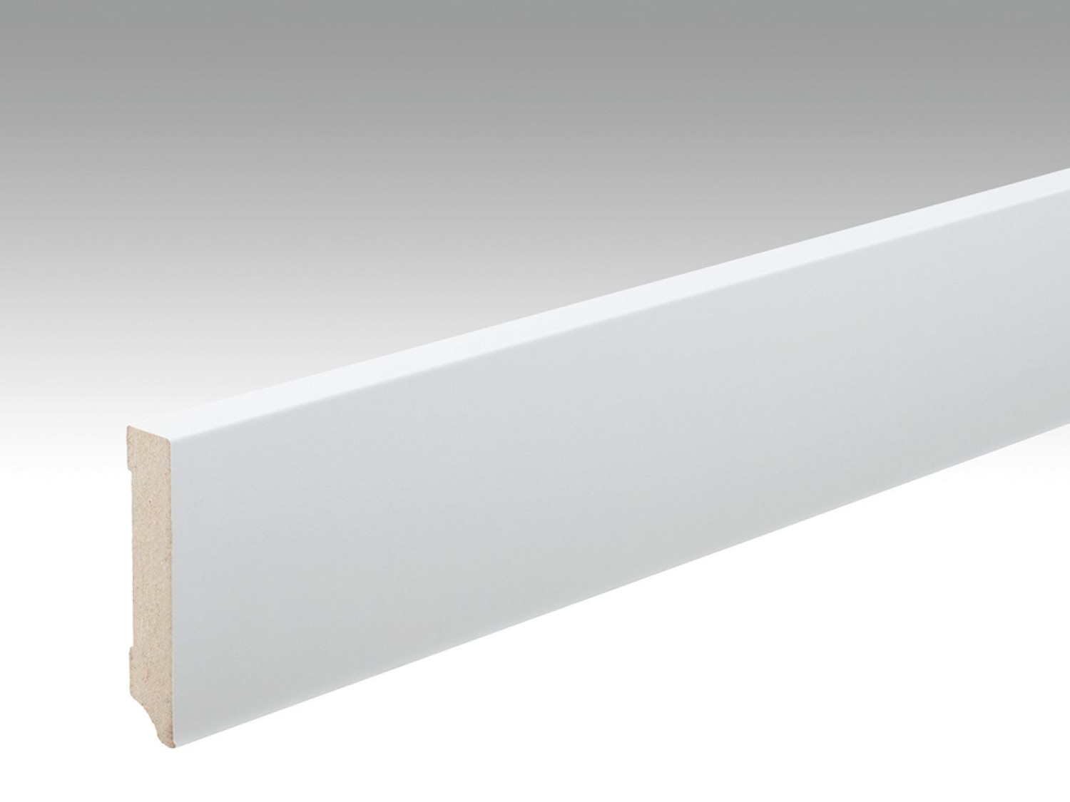 Neutrale,weiße Fußleiste Profil 17 (2500 x 14 x 70 mm) (streichfähig) - MEISTER