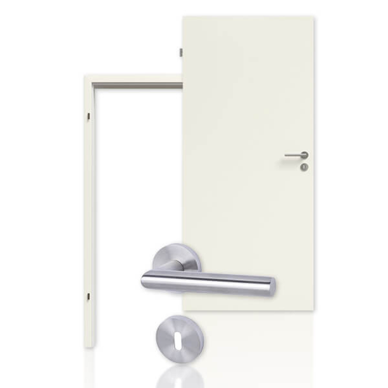 Innentür-Set Typ 43-00 TopWeiß RAL 9003 Lamikor mit Zarge und Drücker - Kilsgaard