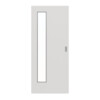 GARANT Feuchtraum-Schiebetür 0160-60 Silver Grey Resopal mit Lichtausschnitt LA-4 bandseitig