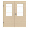 GARANT Doppelflügeltür inkl. Zarge Quer Authentic Sand GCK08 mit Lichtausschnitt LA-6 Sprosse SP10