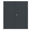 HÖRMANN Doppelflügeltür Groove 16 Anthrazit RAL 7016 Lack DesignLine mit Zarge
