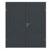 HUGA Doppelflügeltür Signum 92 Anthrazit ähnlich RAL 7016 Lack Concept mit Zarge